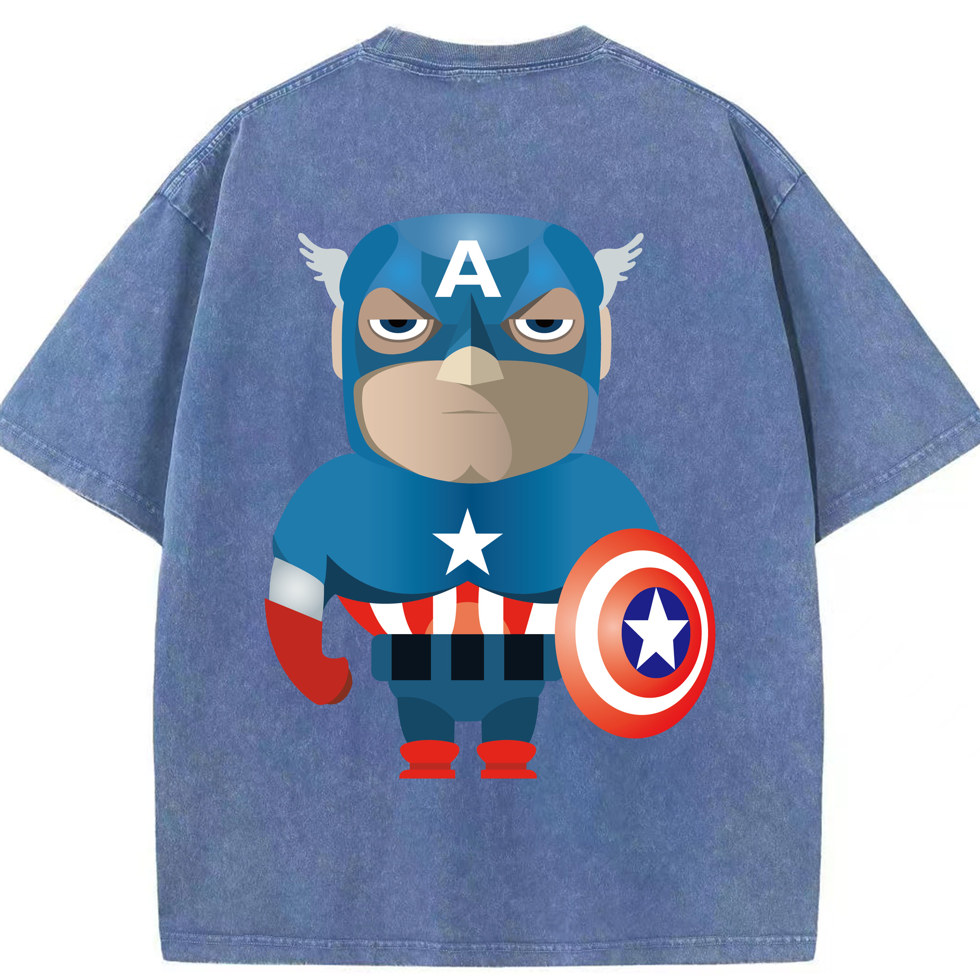 （画像用） アベンジャーズ The Avengers 綿100% ヴィンテージ風 半袖Tシャツ（背面プリント）