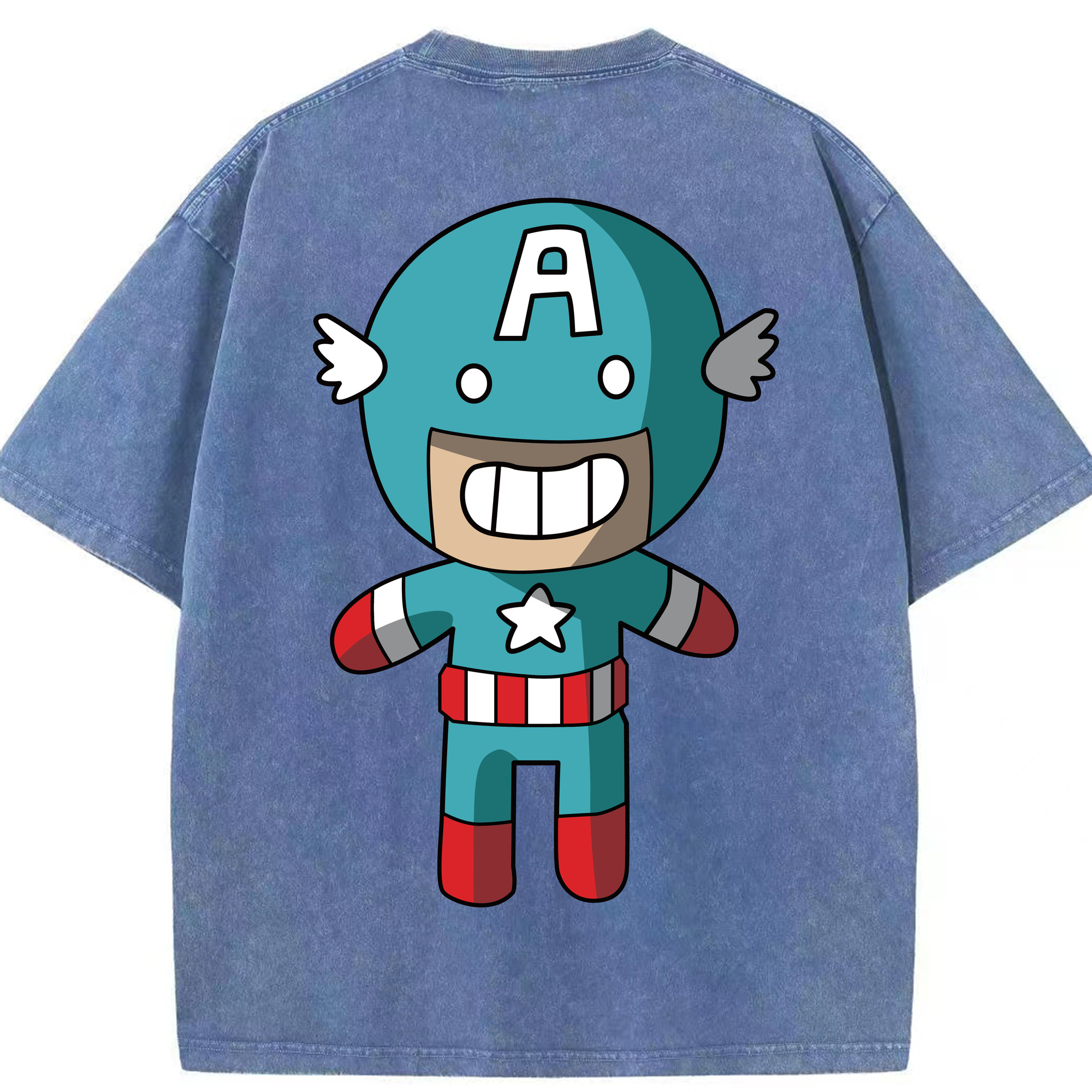 （画像用） アベンジャーズ The Avengers 綿100% ヴィンテージ風 半袖Tシャツ（背面プリント）
