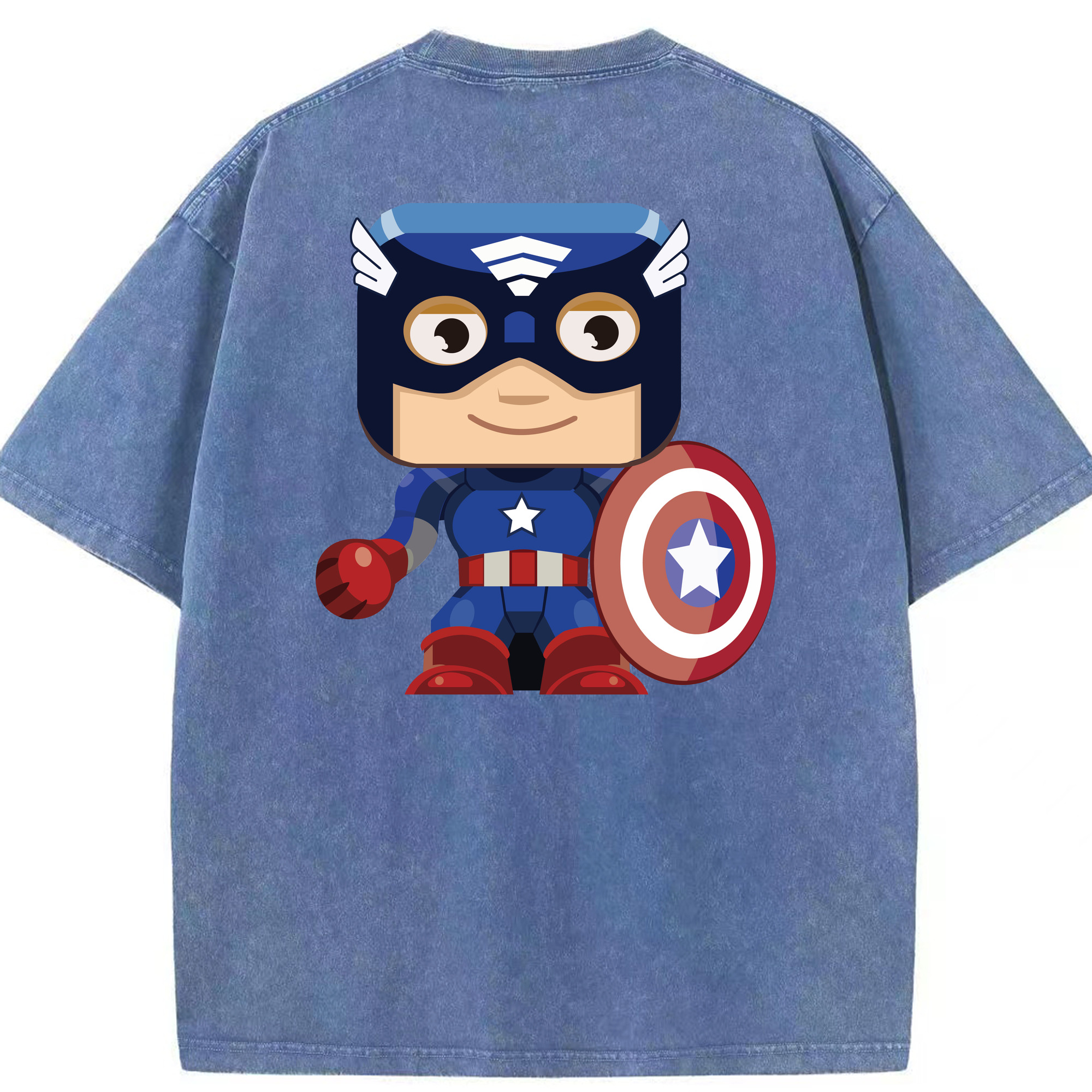 （画像用） アベンジャーズ The Avengers 綿100% ヴィンテージ風 半袖Tシャツ（背面プリント）