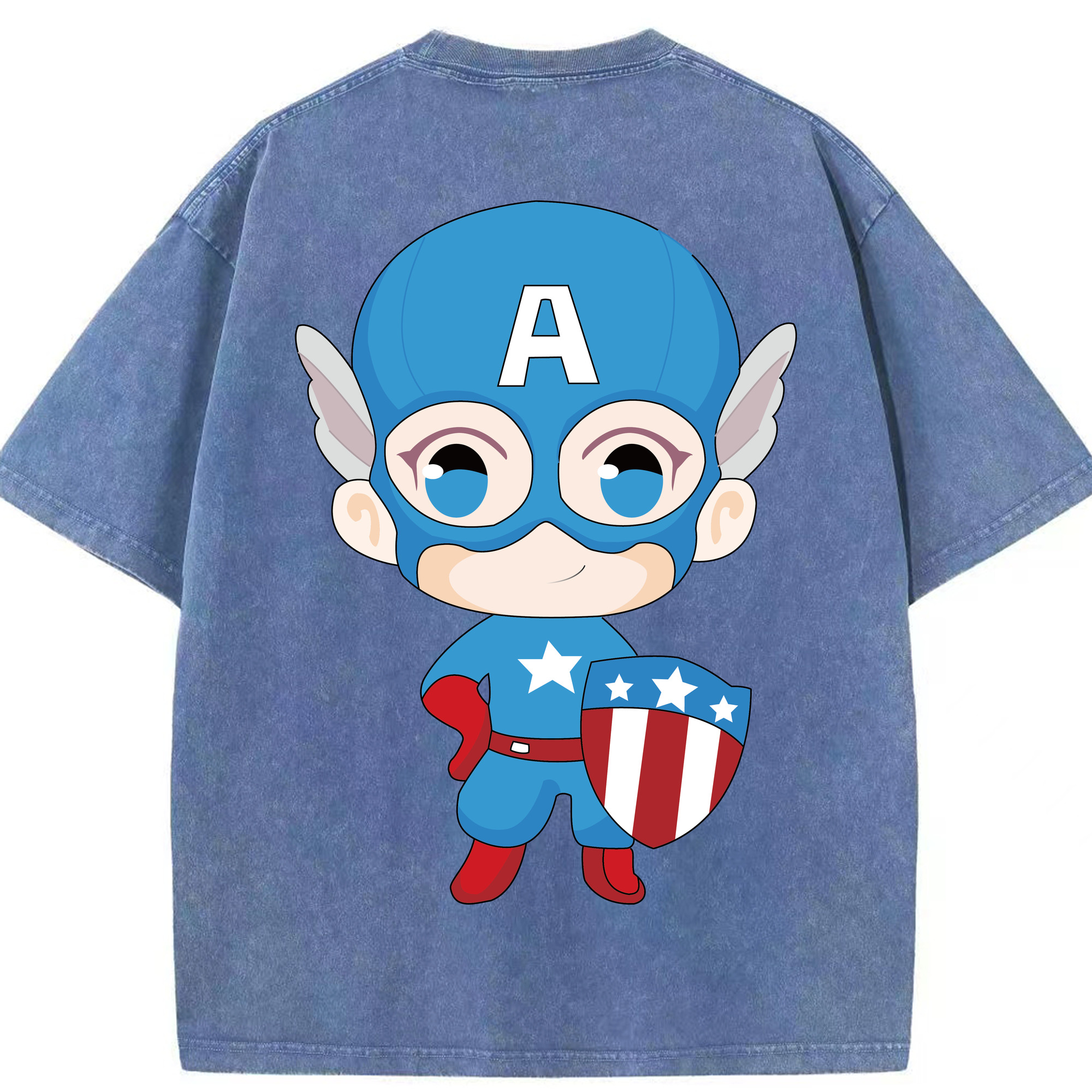 （画像用） アベンジャーズ The Avengers 綿100% ヴィンテージ風 半袖Tシャツ（背面プリント）