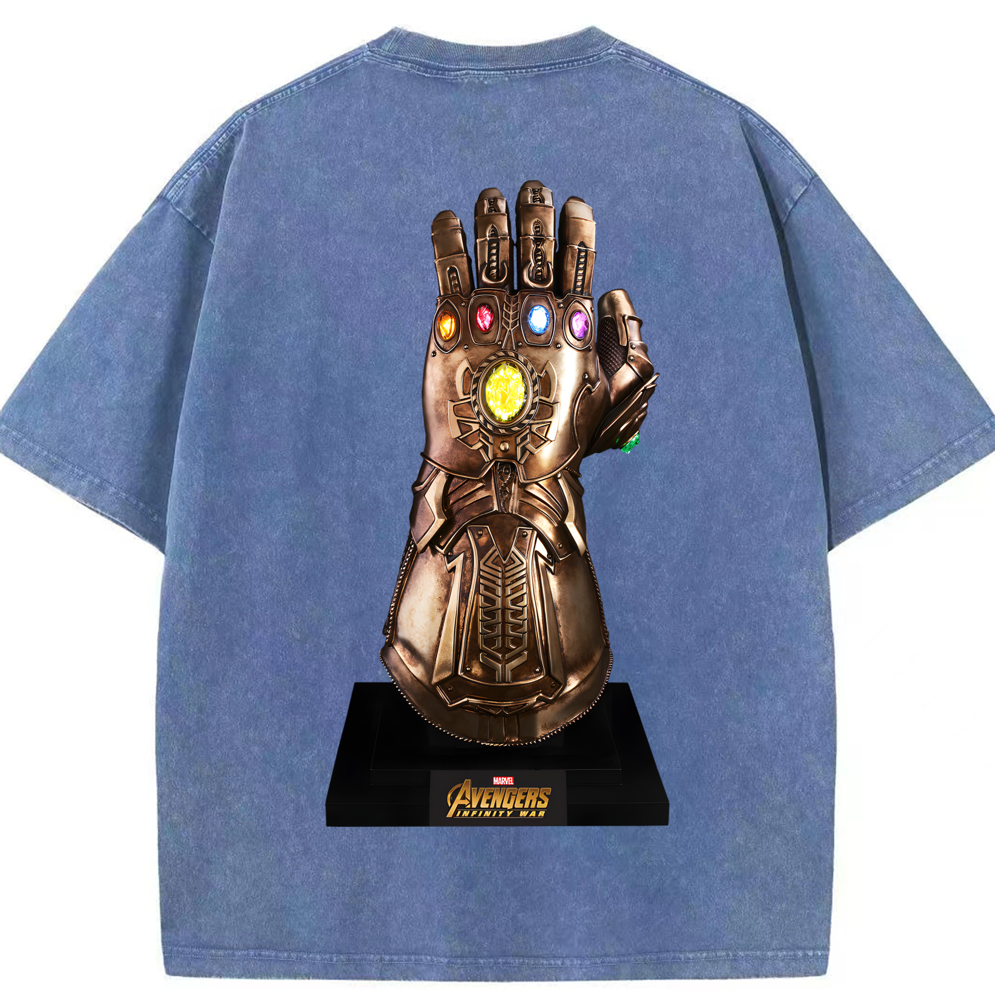（画像用） アベンジャーズ The Avengers 綿100% ヴィンテージ風 半袖Tシャツ（背面プリント）