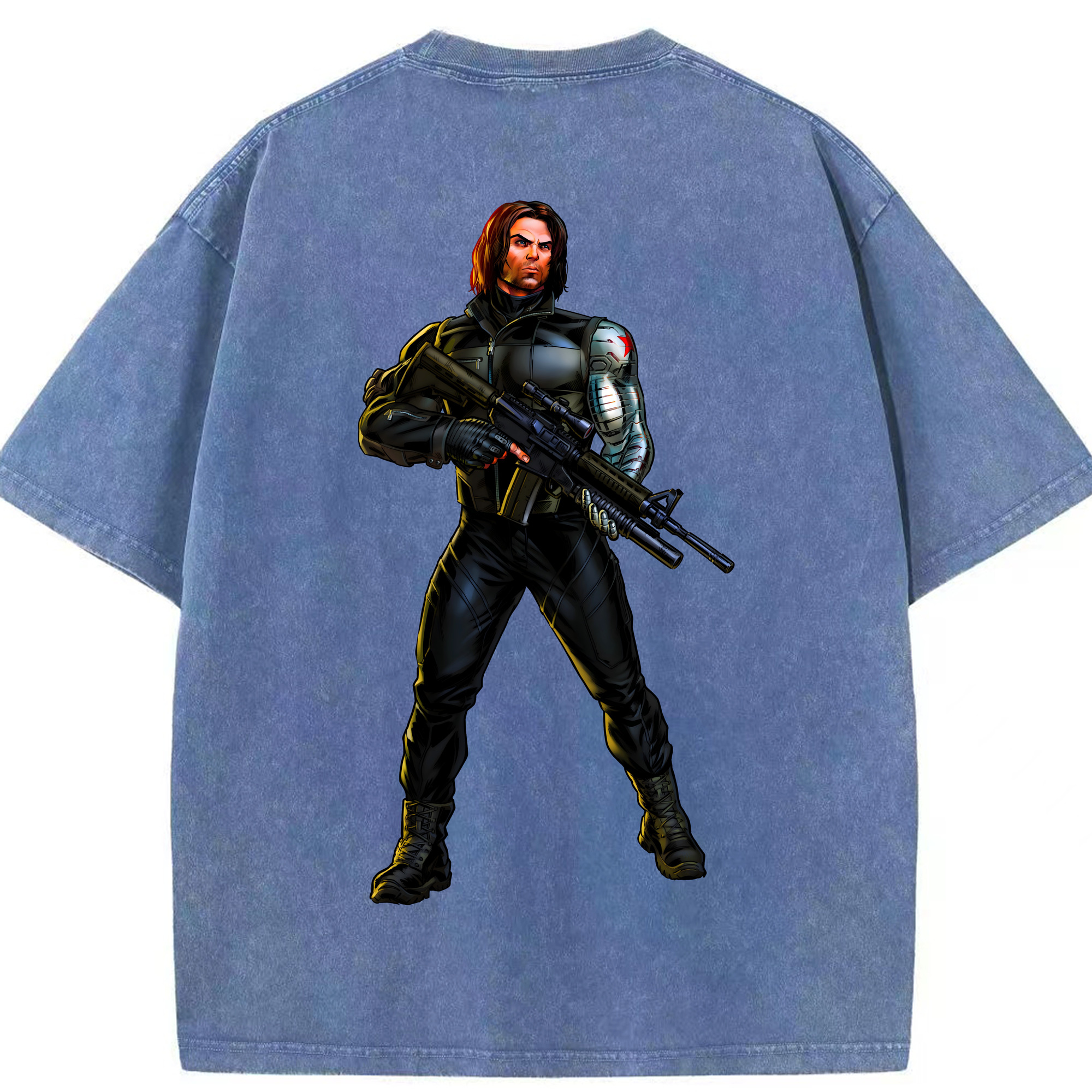 （画像用） アベンジャーズ The Avengers 綿100% ヴィンテージ風 半袖Tシャツ（背面プリント）