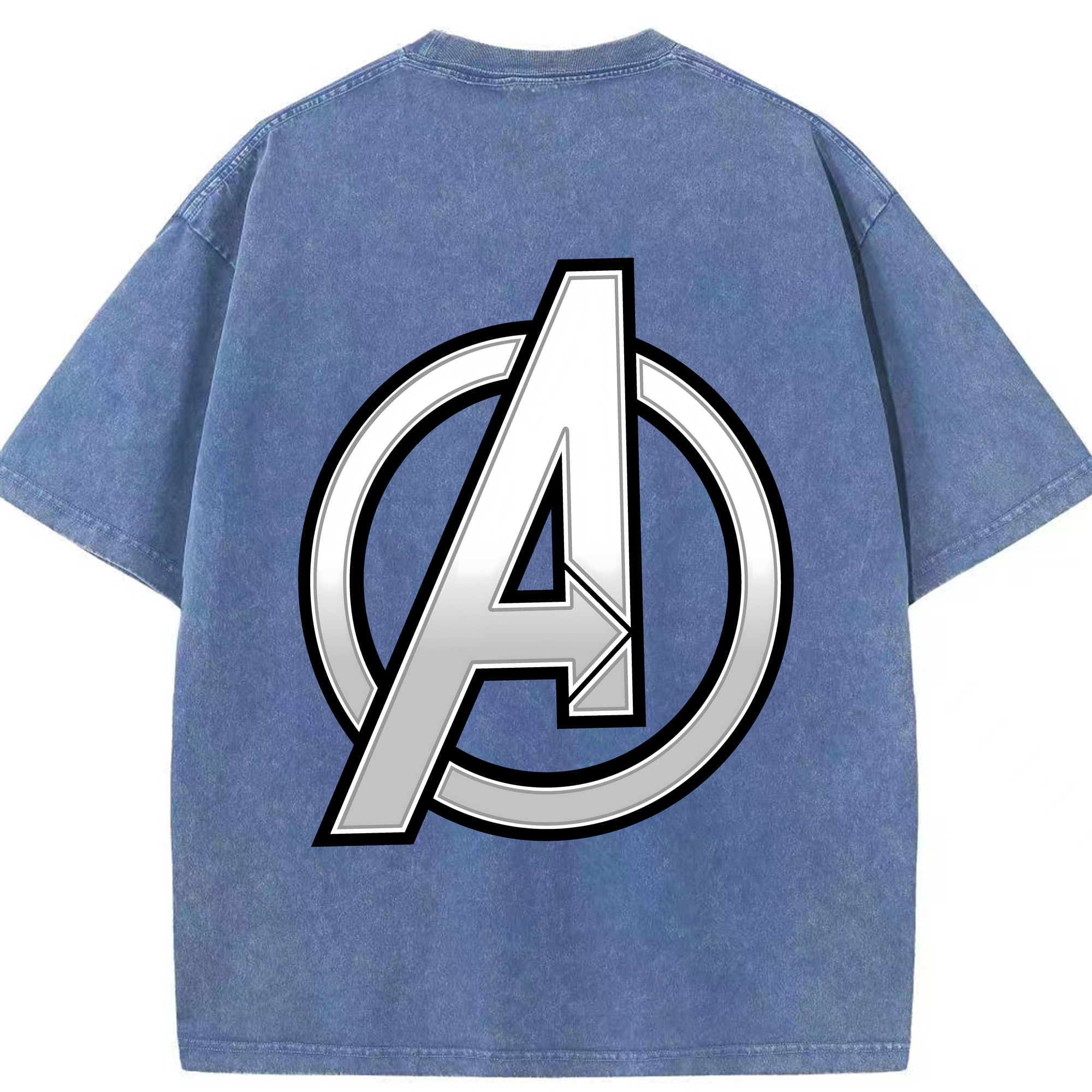 （画像用） アベンジャーズ The Avengers 綿100% ヴィンテージ風 半袖Tシャツ（背面プリント）