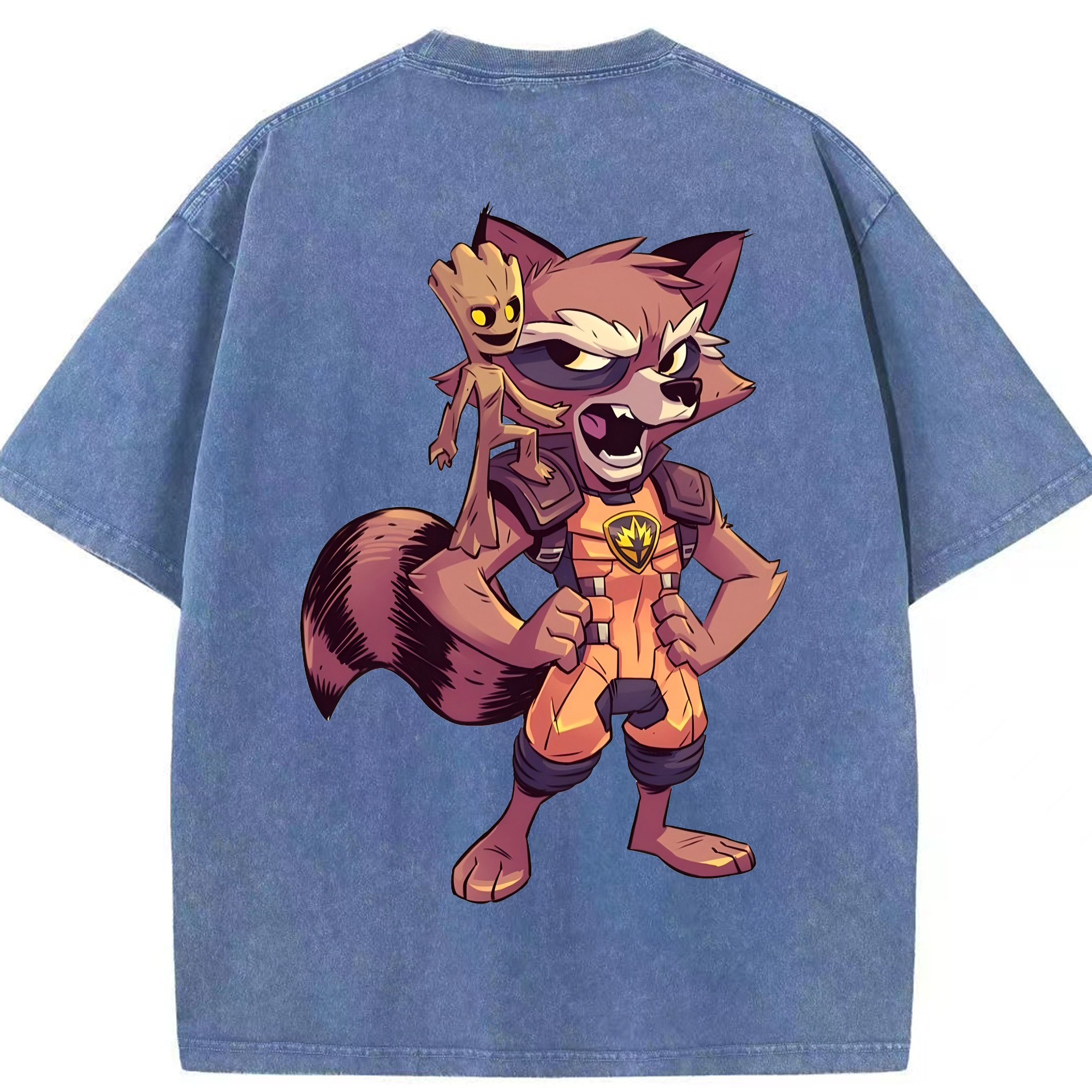 （画像用） アベンジャーズ The Avengers 綿100% ヴィンテージ風 半袖Tシャツ（背面プリント）