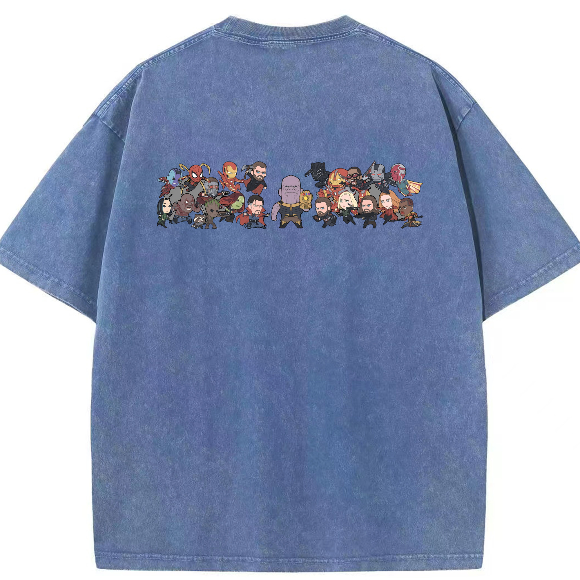 （画像用） アベンジャーズ The Avengers 綿100% ヴィンテージ風 半袖Tシャツ（背面プリント）