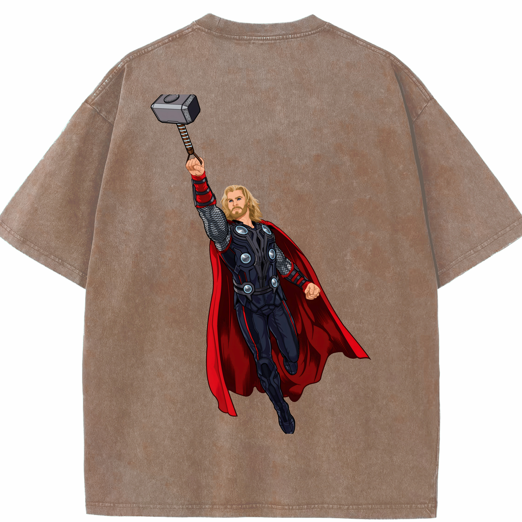 （画像用） アベンジャーズ The Avengers 綿100% ヴィンテージ風 半袖Tシャツ（背面プリント）