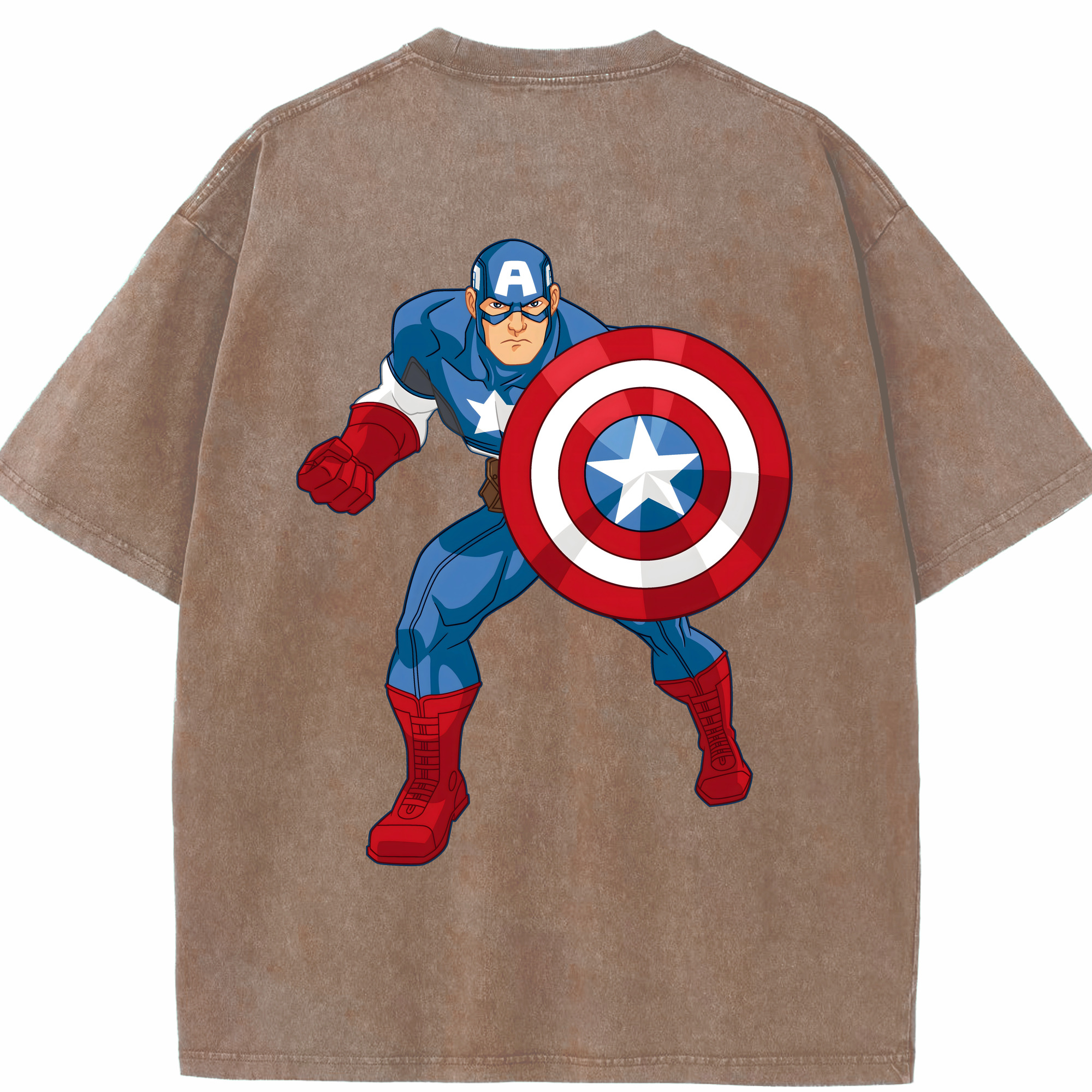 （画像用） アベンジャーズ The Avengers 綿100% ヴィンテージ風 半袖Tシャツ（背面プリント）