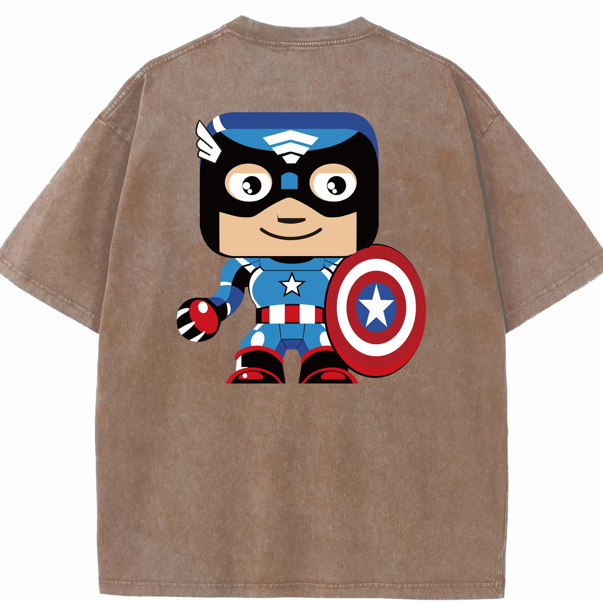 （画像用） アベンジャーズ The Avengers 綿100% ヴィンテージ風 半袖Tシャツ（背面プリント）