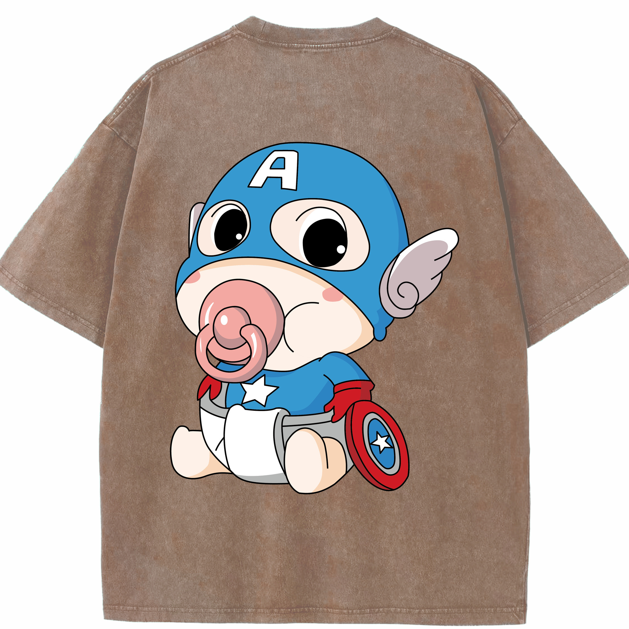 （画像用） アベンジャーズ The Avengers 綿100% ヴィンテージ風 半袖Tシャツ（背面プリント）