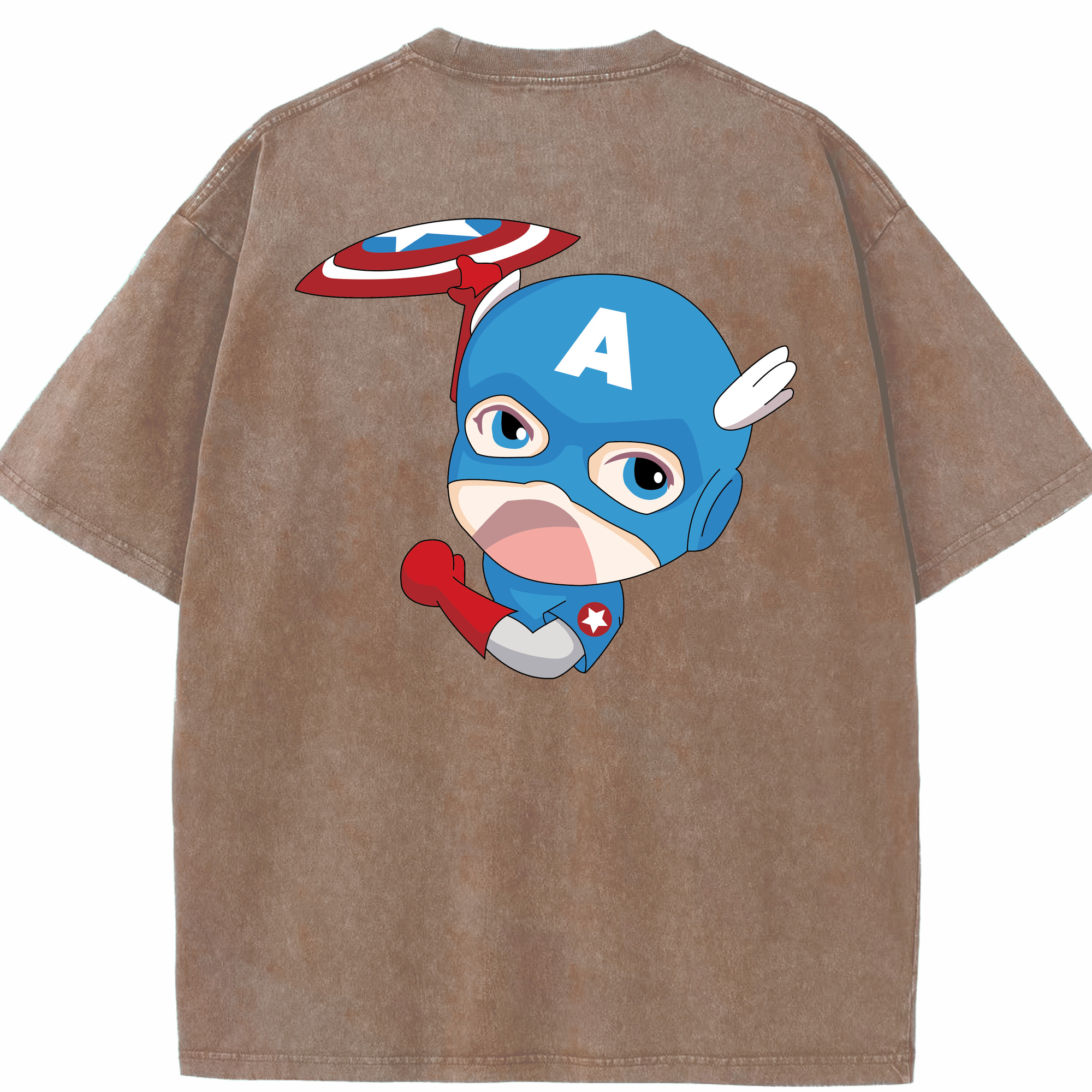 （画像用） アベンジャーズ The Avengers 綿100% ヴィンテージ風 半袖Tシャツ（背面プリント）