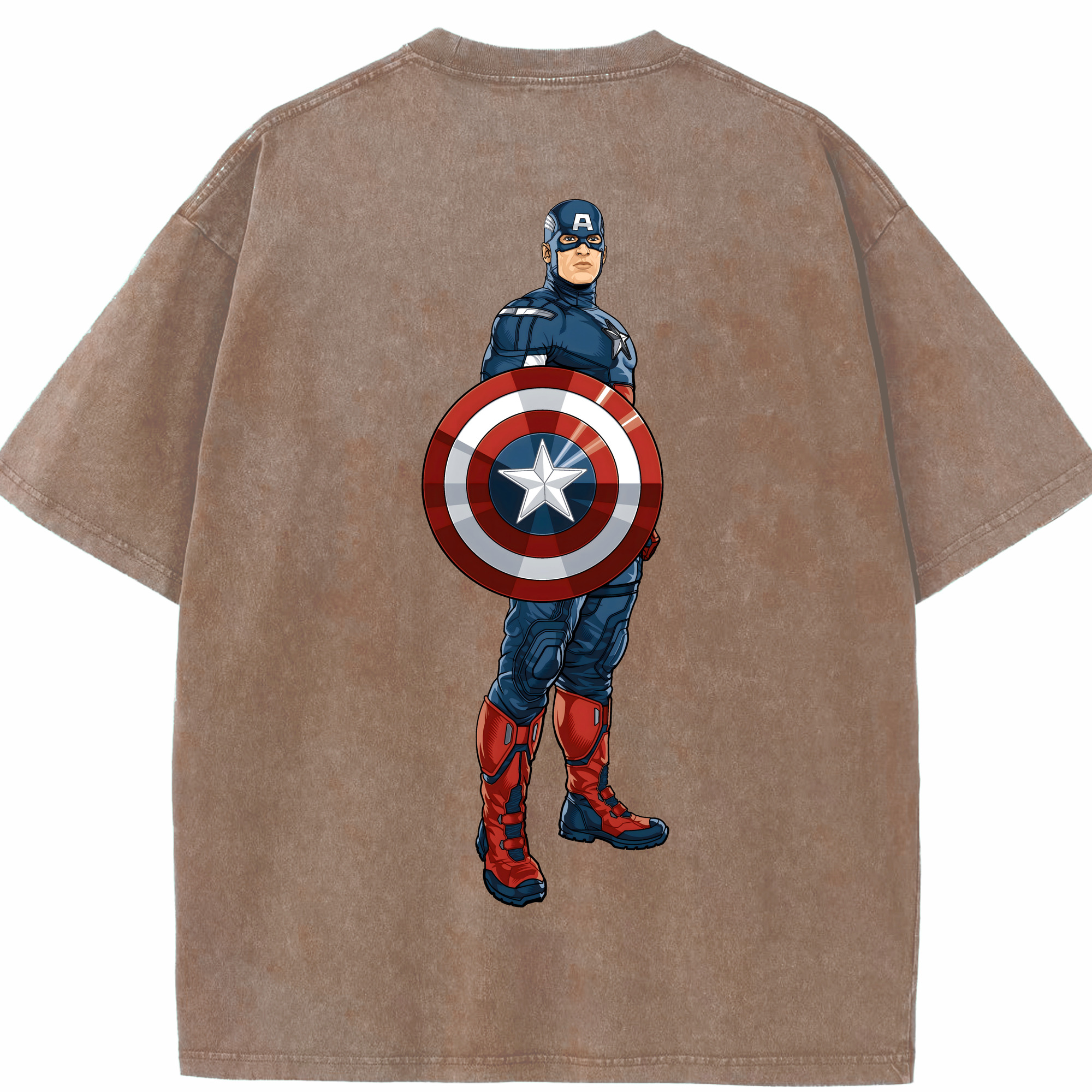（画像用） アベンジャーズ The Avengers 綿100% ヴィンテージ風 半袖Tシャツ（背面プリント）