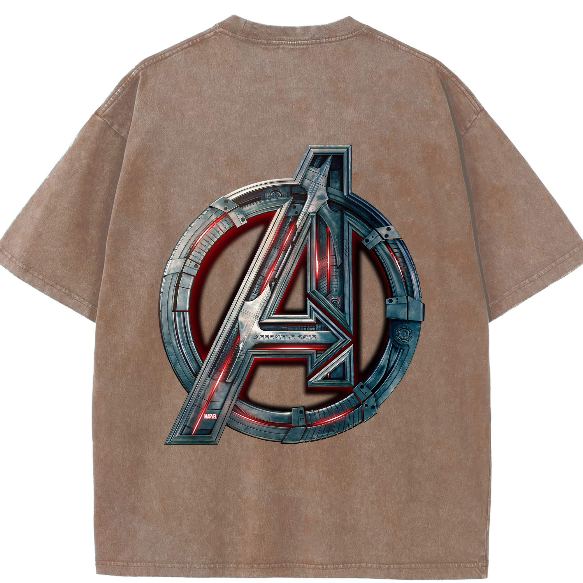 （画像用） アベンジャーズ The Avengers 綿100% ヴィンテージ風 半袖Tシャツ（背面プリント）