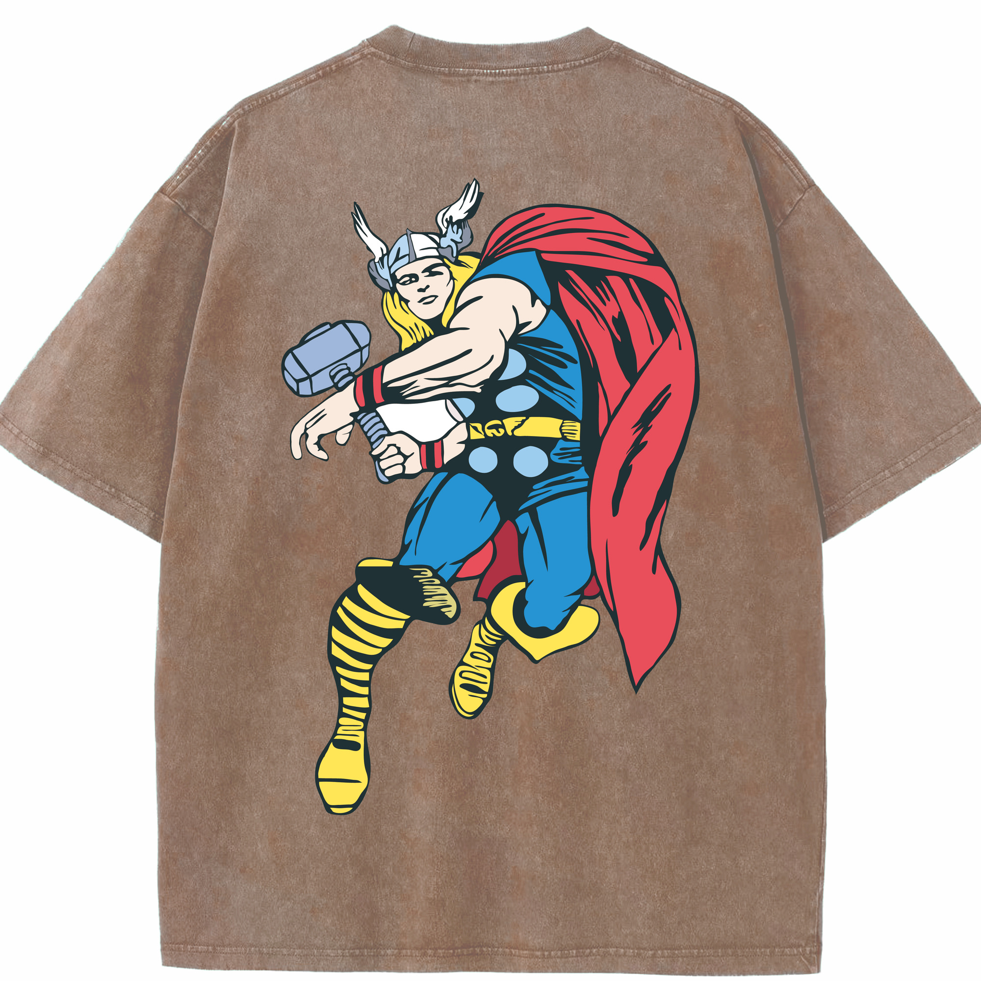 （画像用） アベンジャーズ The Avengers 綿100% ヴィンテージ風 半袖Tシャツ（背面プリント）