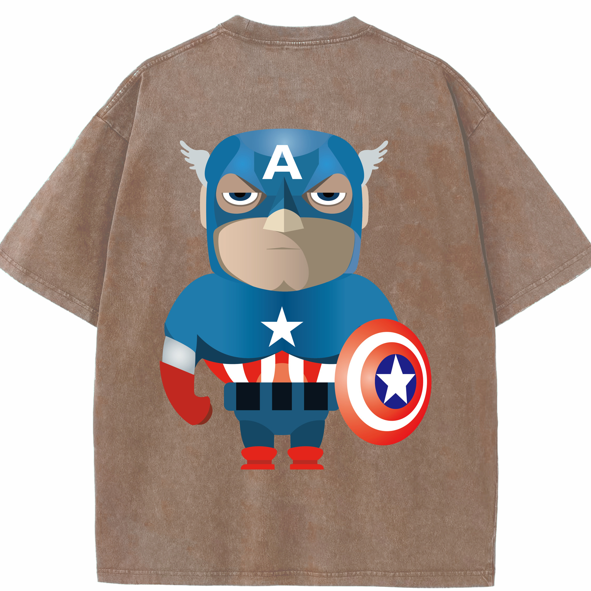 （画像用） アベンジャーズ The Avengers 綿100% ヴィンテージ風 半袖Tシャツ（背面プリント）