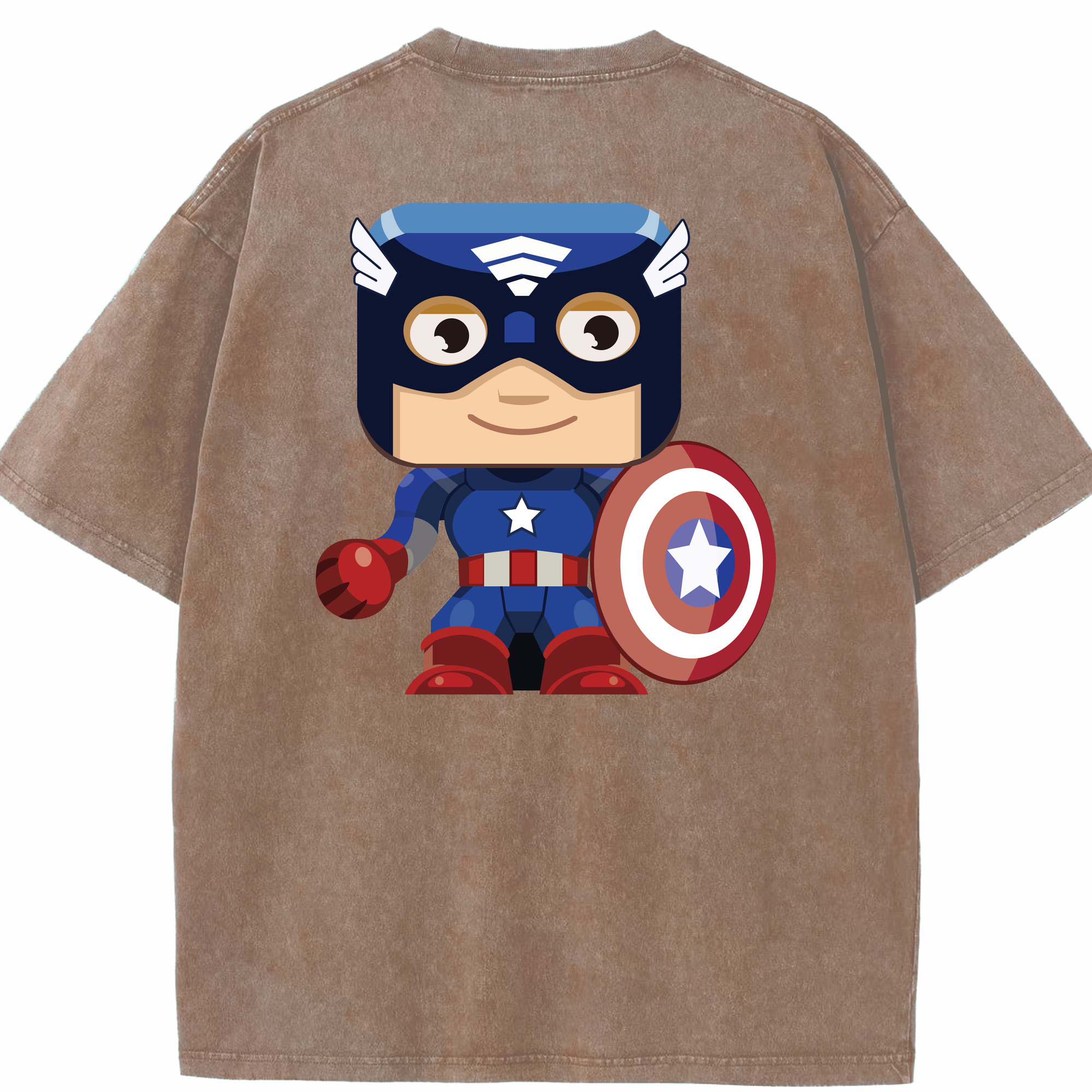 （画像用） アベンジャーズ The Avengers 綿100% ヴィンテージ風 半袖Tシャツ（背面プリント）