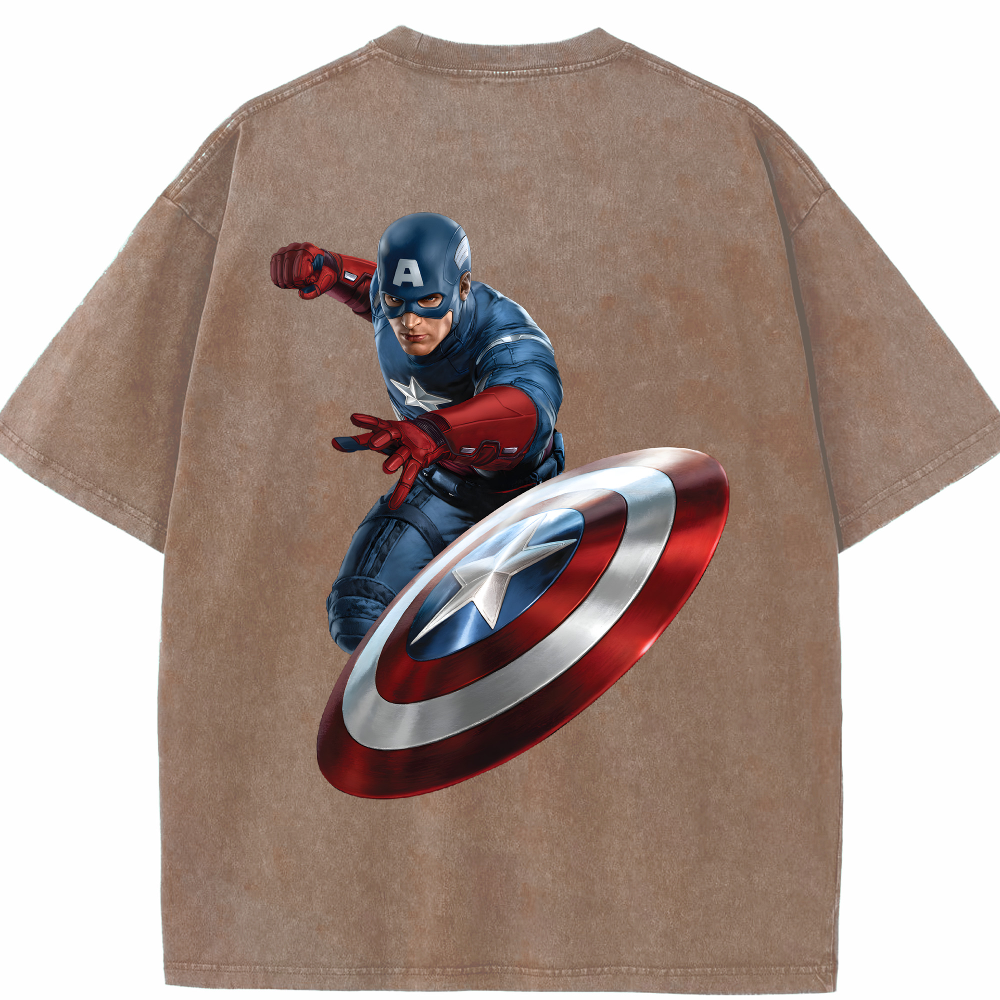 （画像用） アベンジャーズ The Avengers 綿100% ヴィンテージ風 半袖Tシャツ（背面プリント）