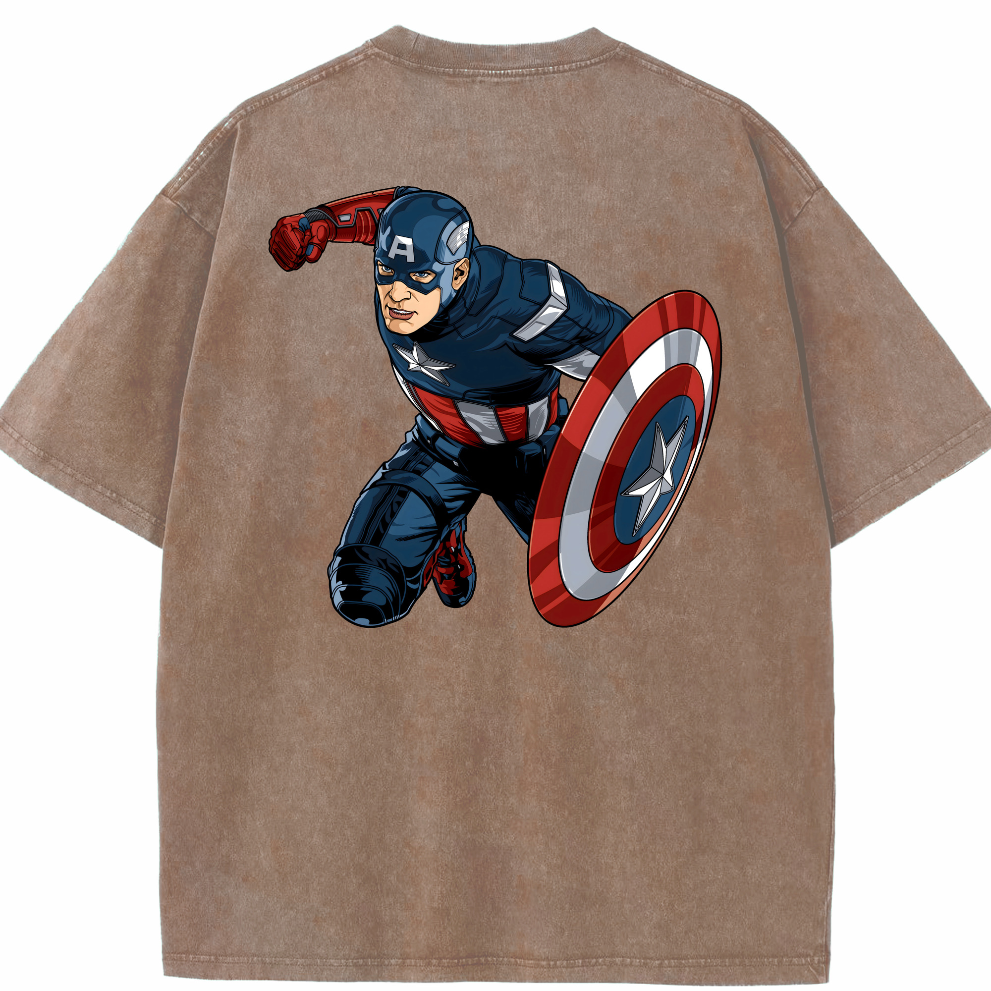 （画像用） アベンジャーズ The Avengers 綿100% ヴィンテージ風 半袖Tシャツ（背面プリント）