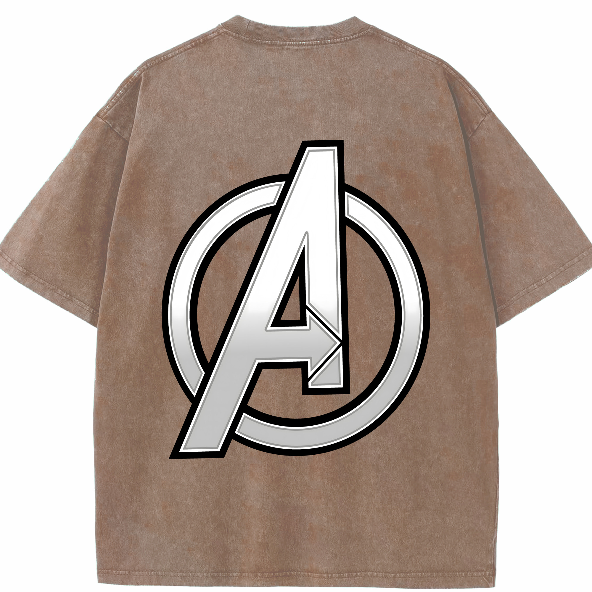 （画像用） アベンジャーズ The Avengers 綿100% ヴィンテージ風 半袖Tシャツ（背面プリント）