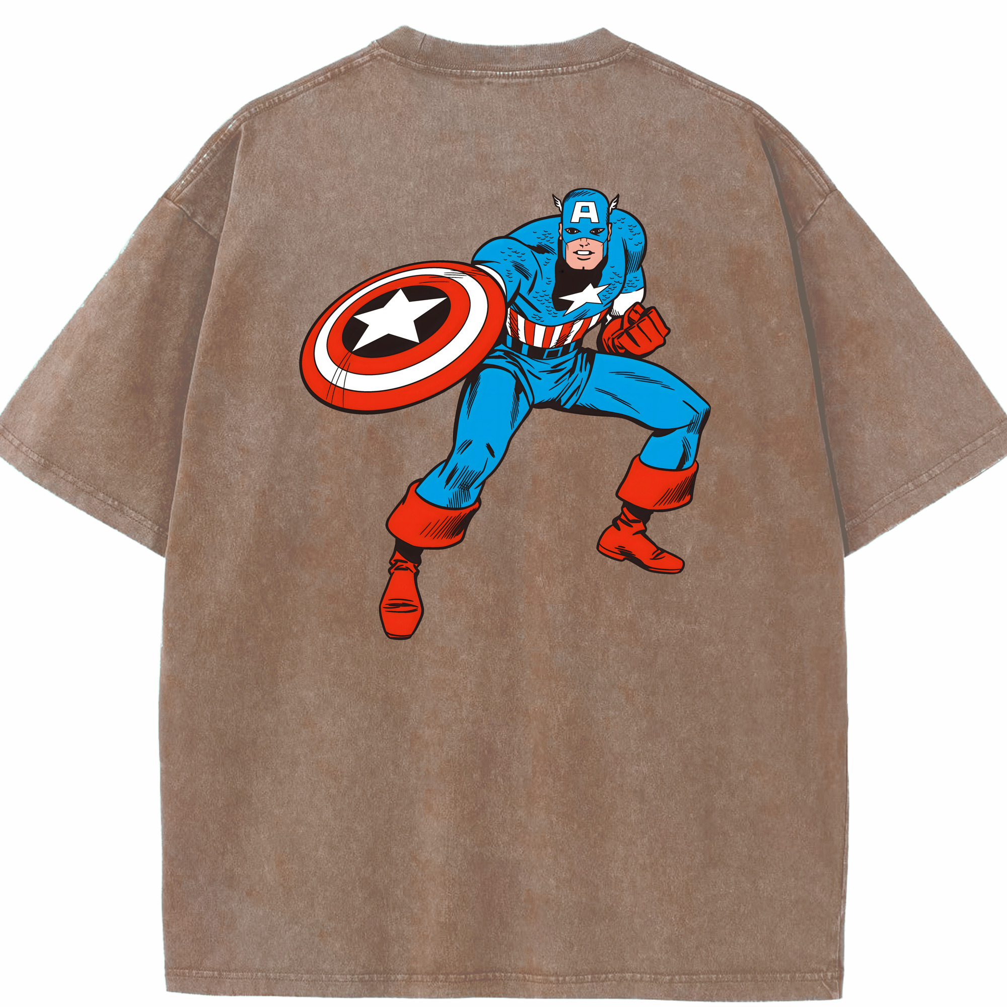 （画像用） アベンジャーズ The Avengers 綿100% ヴィンテージ風 半袖Tシャツ（背面プリント）