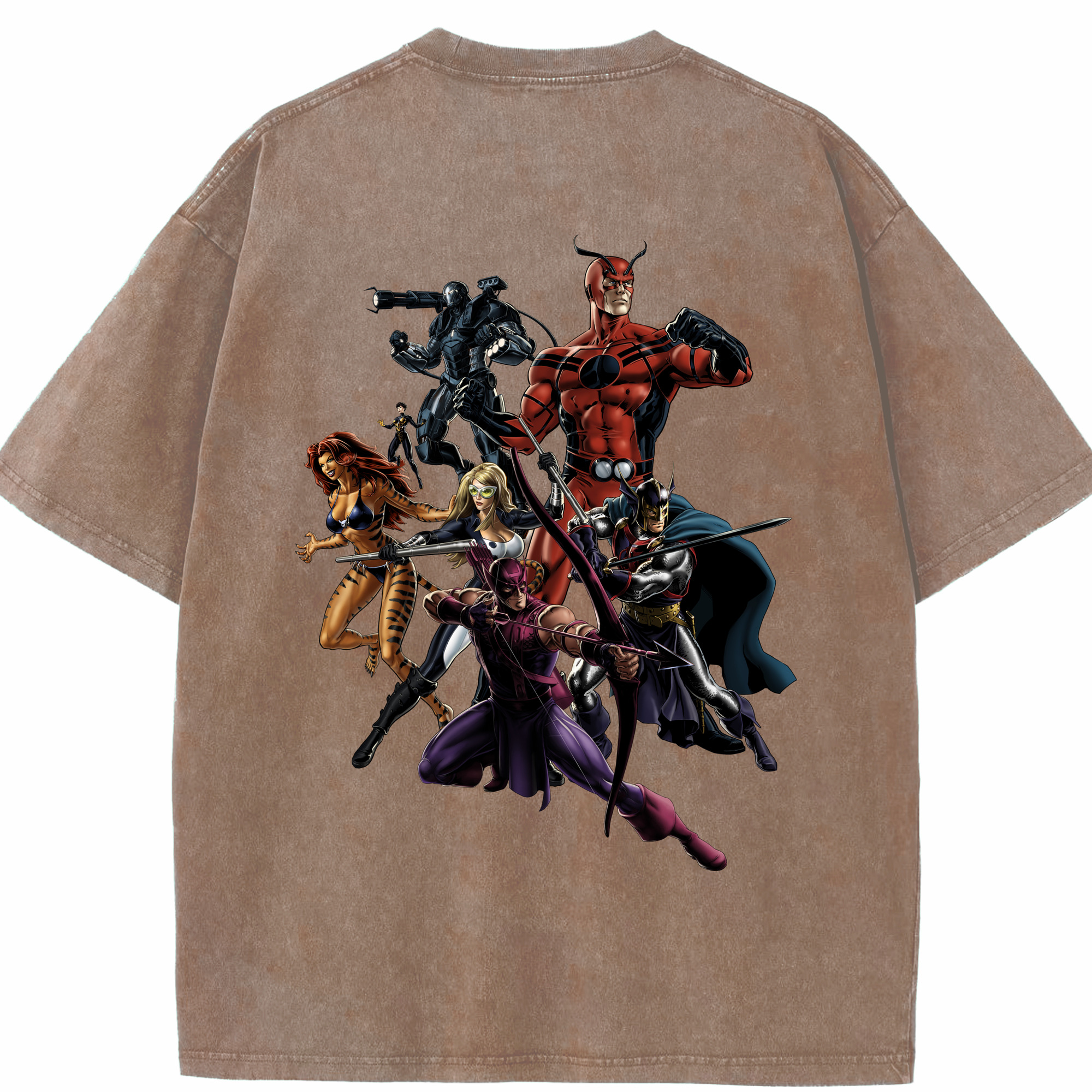 （画像用） アベンジャーズ The Avengers 綿100% ヴィンテージ風 半袖Tシャツ（背面プリント）