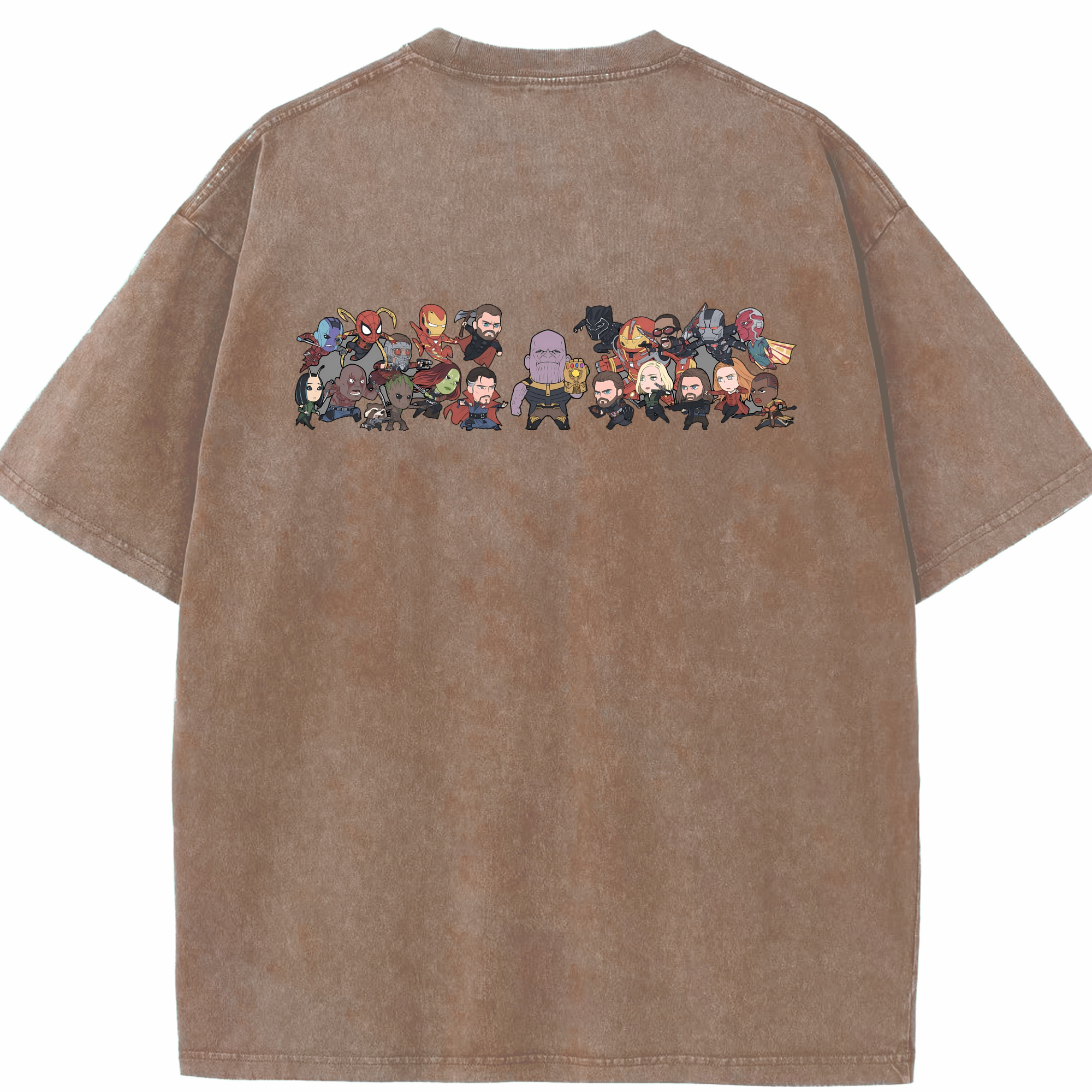（画像用） アベンジャーズ The Avengers 綿100% ヴィンテージ風 半袖Tシャツ（背面プリント）
