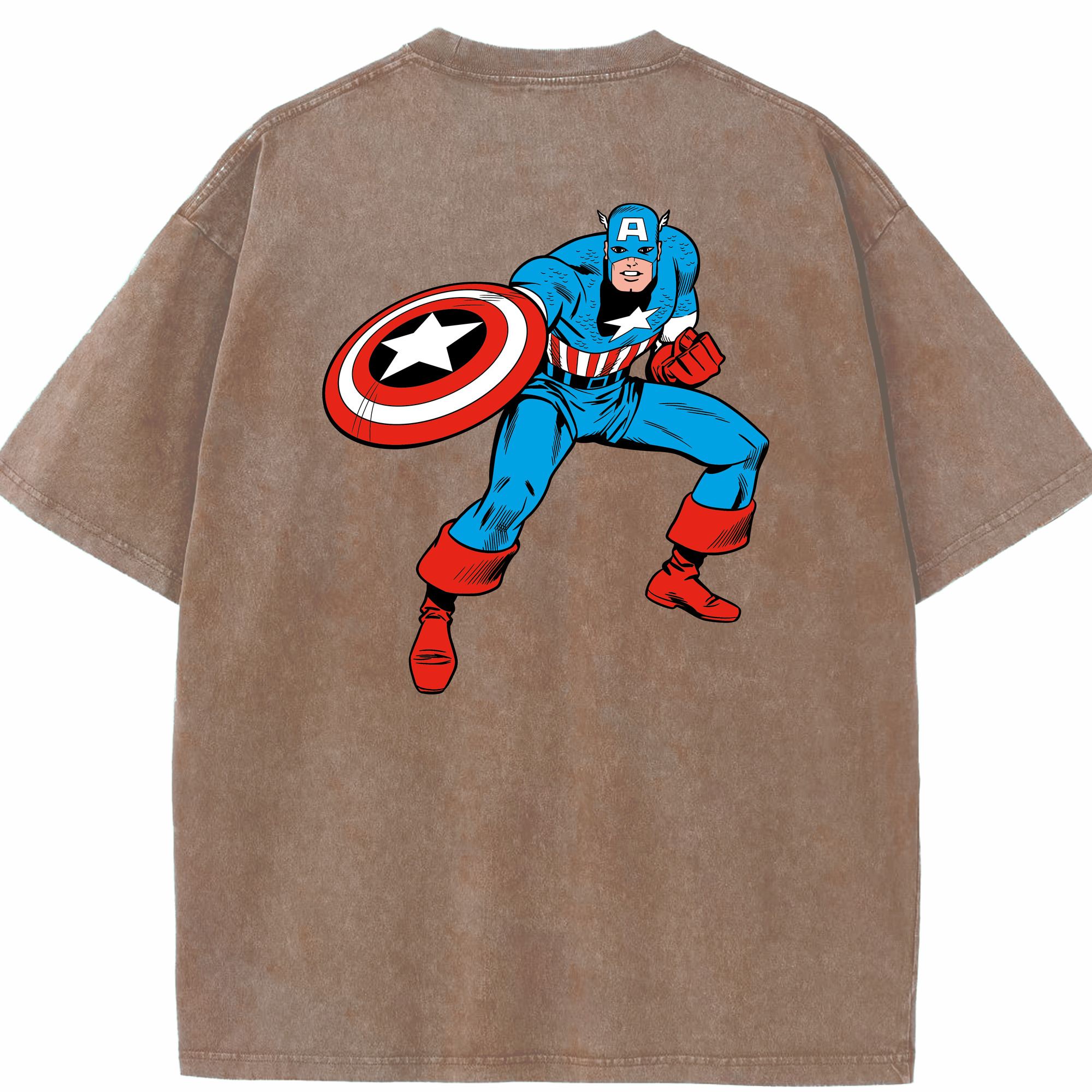 （画像用） アベンジャーズ The Avengers 綿100% ヴィンテージ風 半袖Tシャツ（背面プリント）