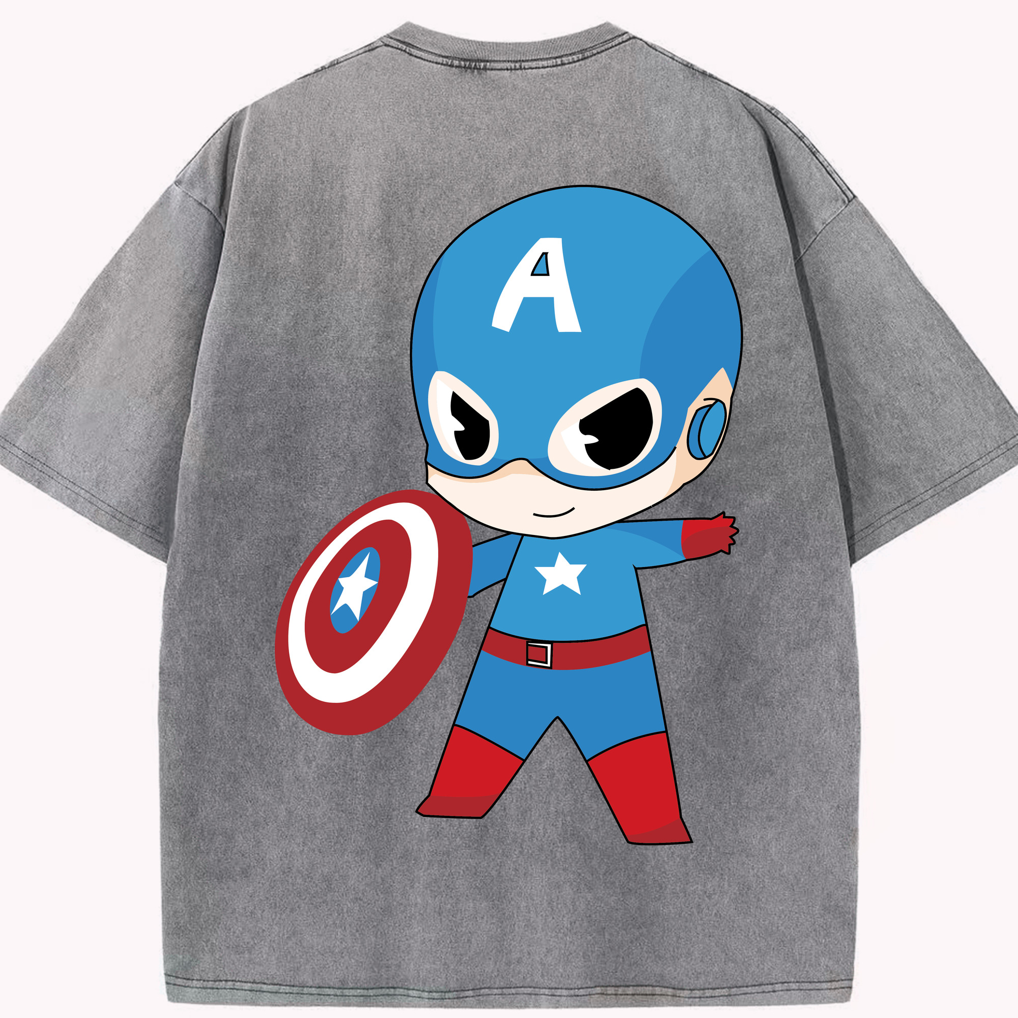 （画像用） アベンジャーズ The Avengers 綿100% ヴィンテージ風 半袖Tシャツ（背面プリント）