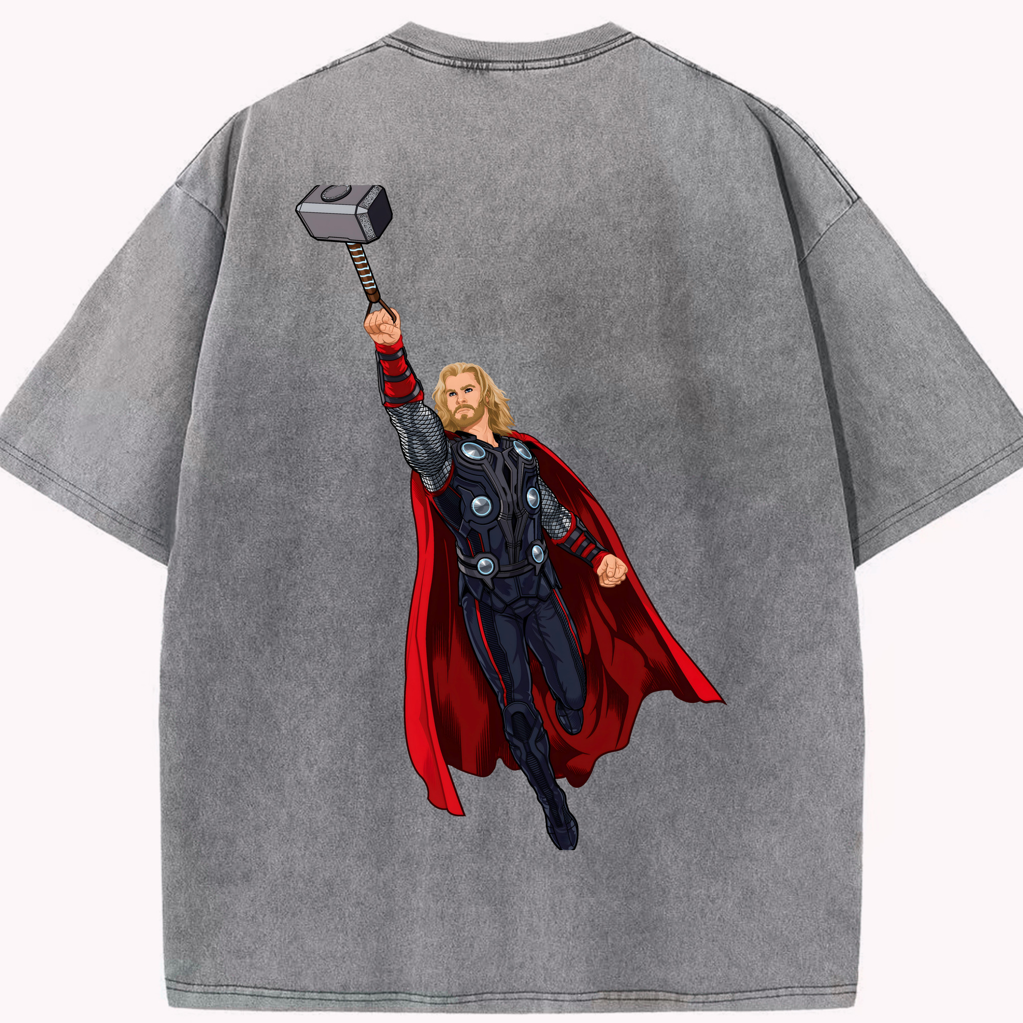 （画像用） アベンジャーズ The Avengers 綿100% ヴィンテージ風 半袖Tシャツ（背面プリント）