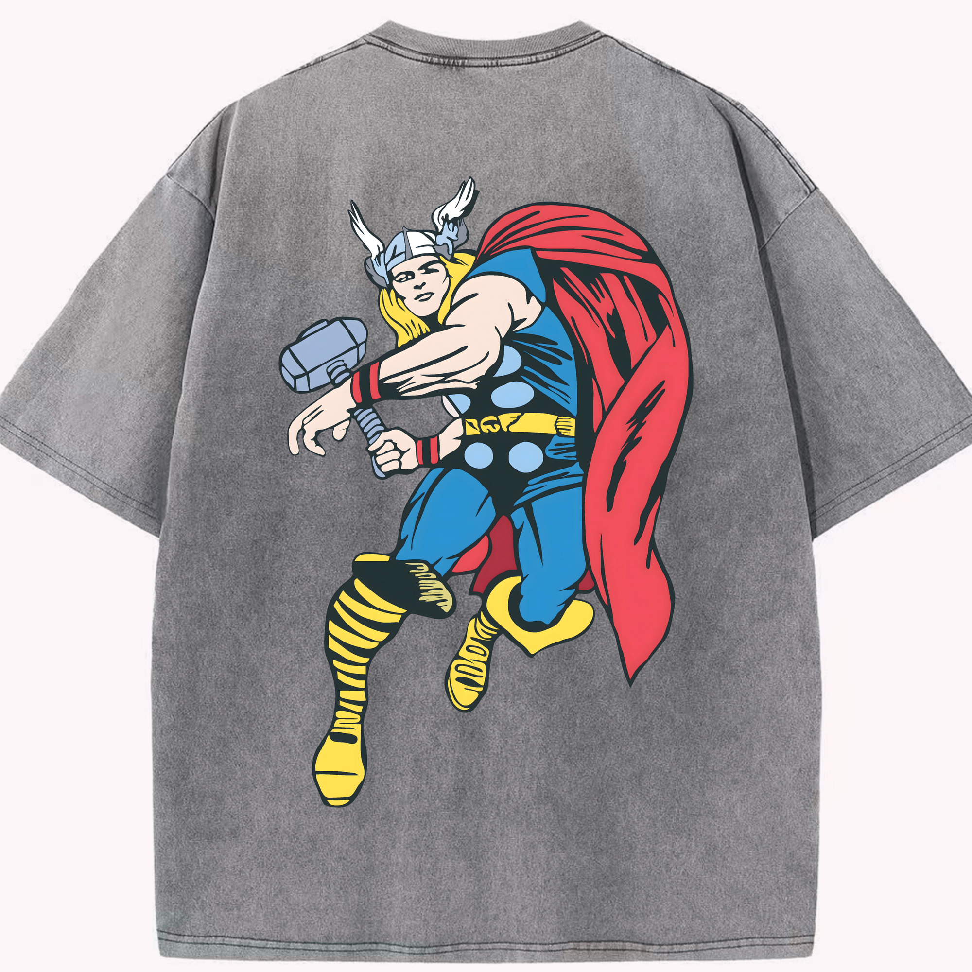 （画像用） アベンジャーズ The Avengers 綿100% ヴィンテージ風 半袖Tシャツ（背面プリント）