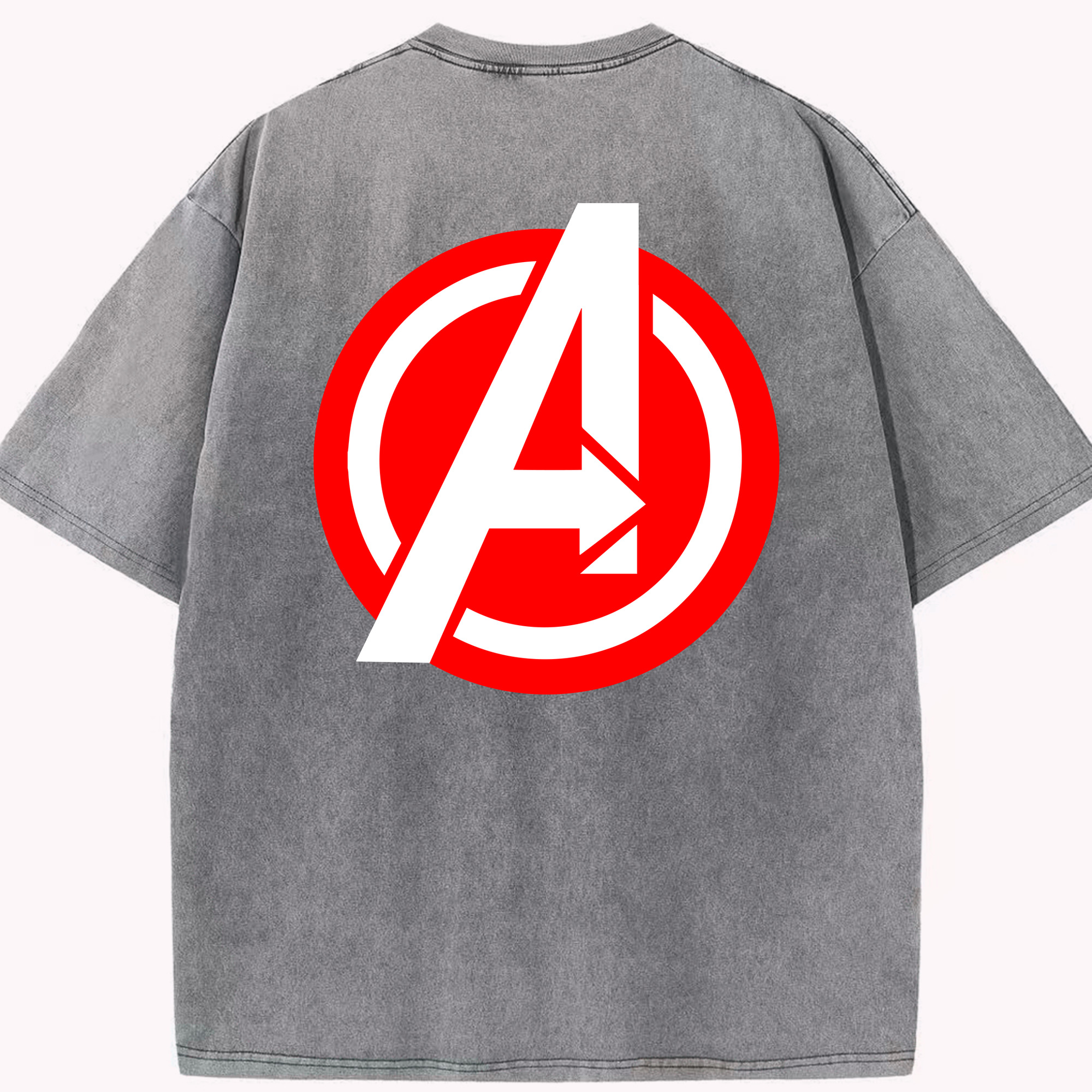 （画像用） アベンジャーズ The Avengers 綿100% ヴィンテージ風 半袖Tシャツ（背面プリント）