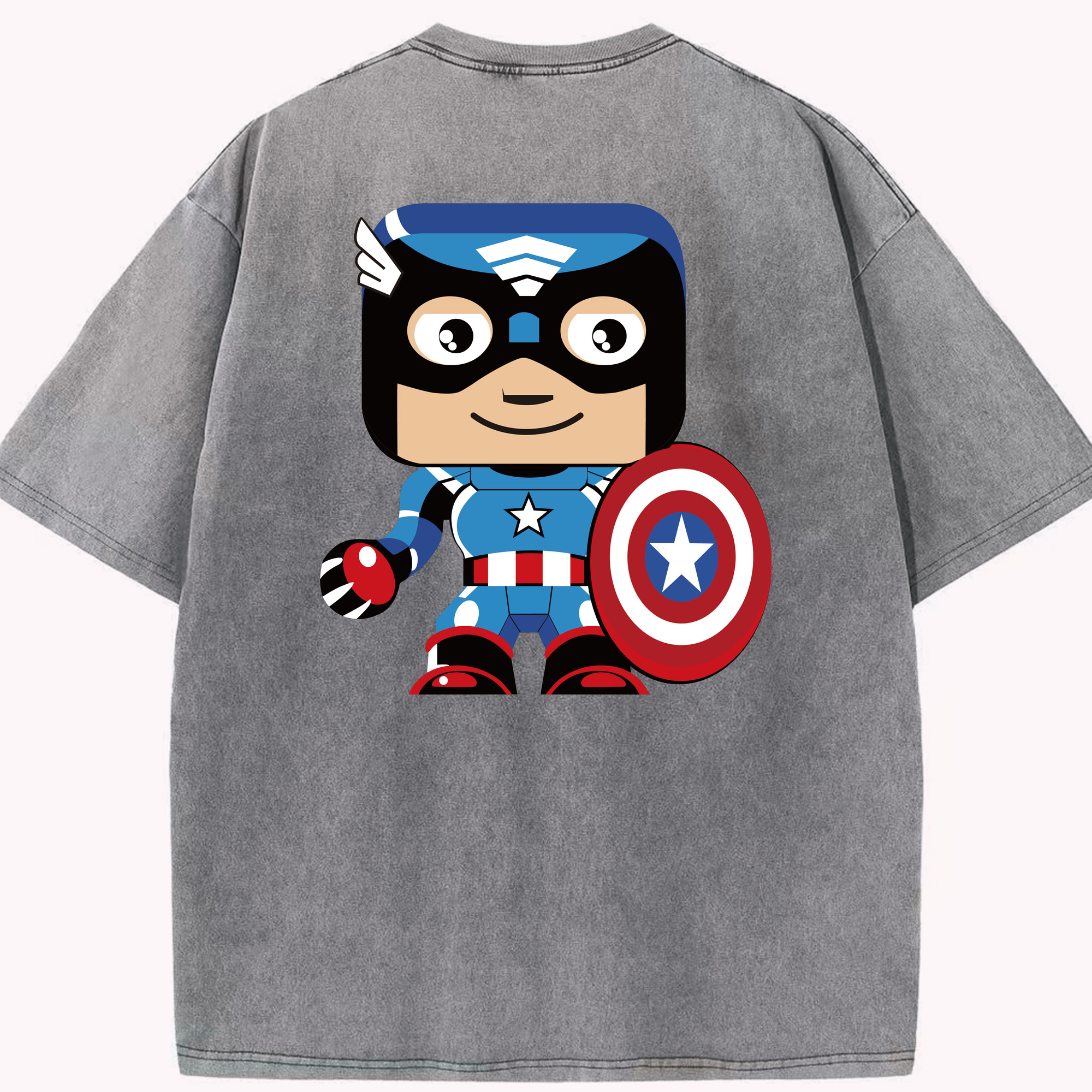 （画像用） アベンジャーズ The Avengers 綿100% ヴィンテージ風 半袖Tシャツ（背面プリント）