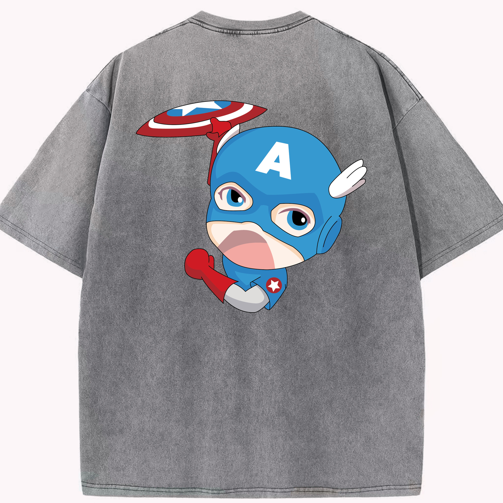 （画像用） アベンジャーズ The Avengers 綿100% ヴィンテージ風 半袖Tシャツ（背面プリント）