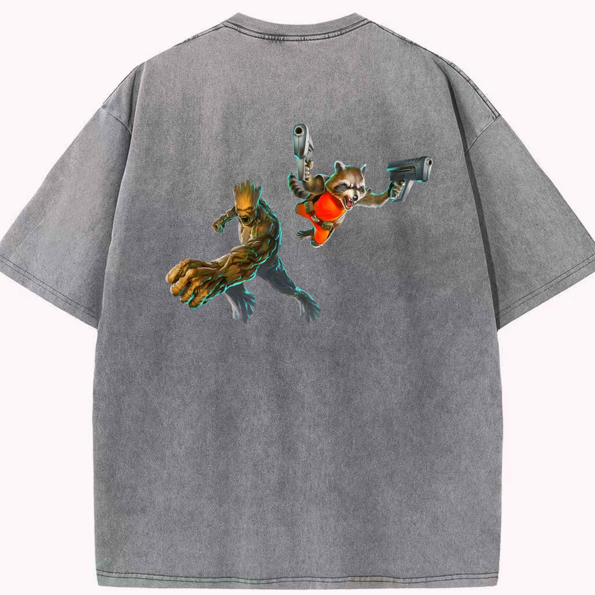 （画像用） アベンジャーズ The Avengers 綿100% ヴィンテージ風 半袖Tシャツ（背面プリント）