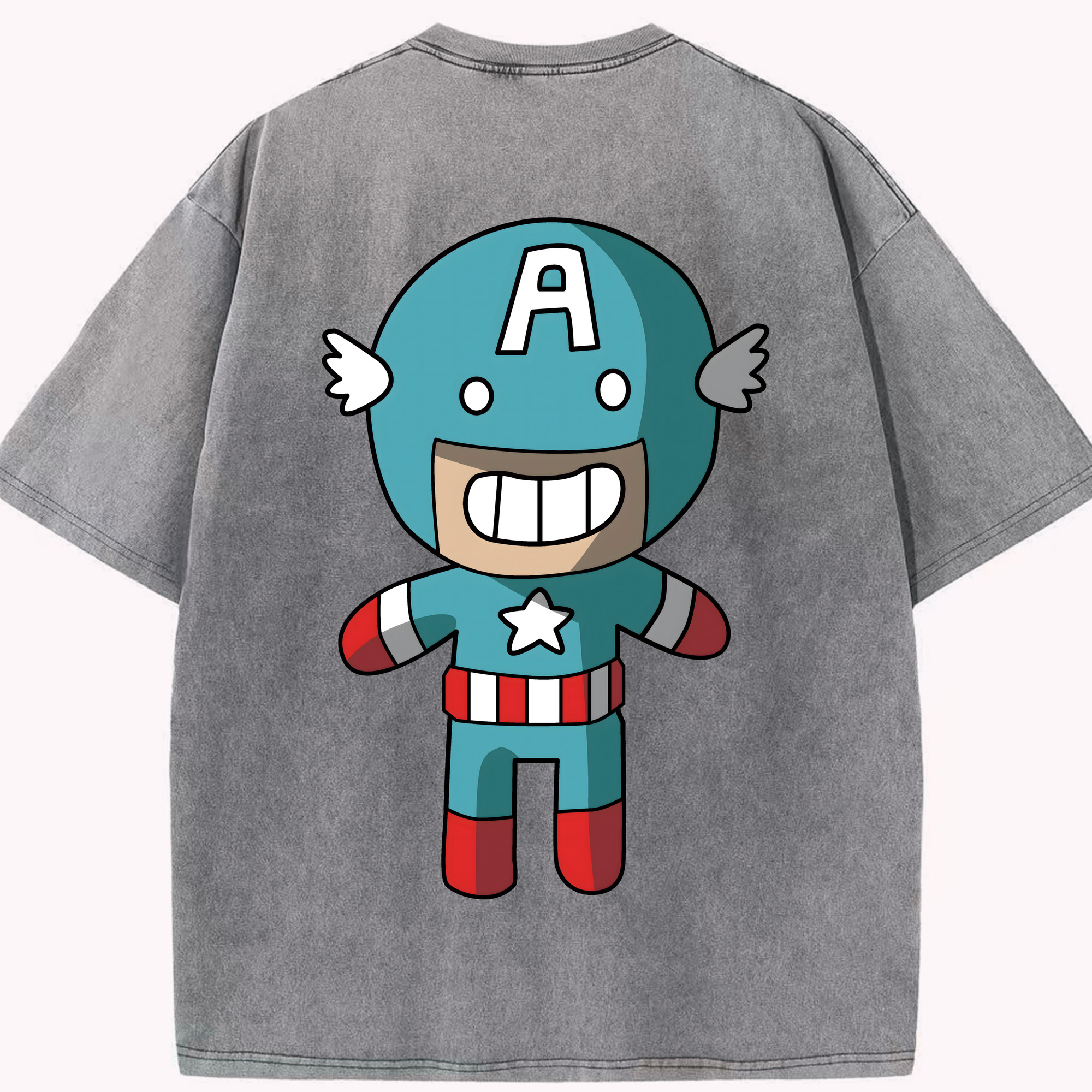 （画像用） アベンジャーズ The Avengers 綿100% ヴィンテージ風 半袖Tシャツ（背面プリント）