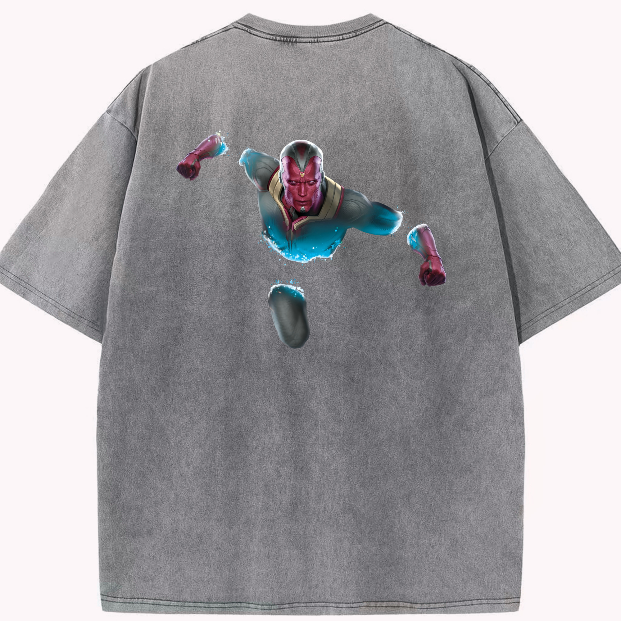 （画像用） アベンジャーズ The Avengers 綿100% ヴィンテージ風 半袖Tシャツ（背面プリント）