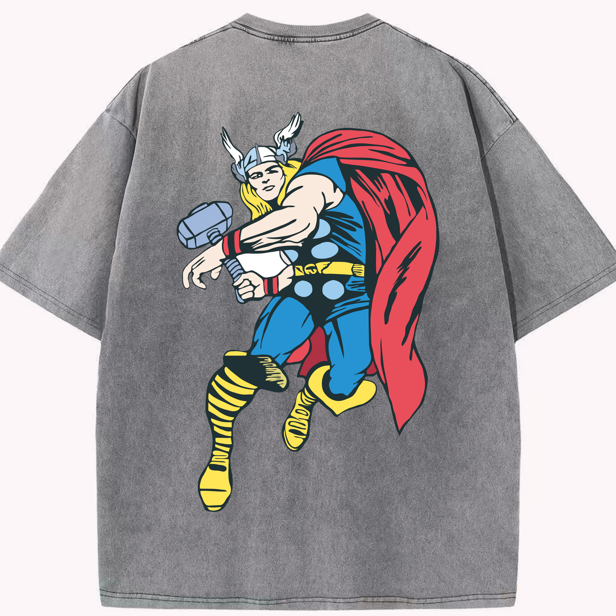 （画像用） アベンジャーズ The Avengers 綿100% ヴィンテージ風 半袖Tシャツ（背面プリント）