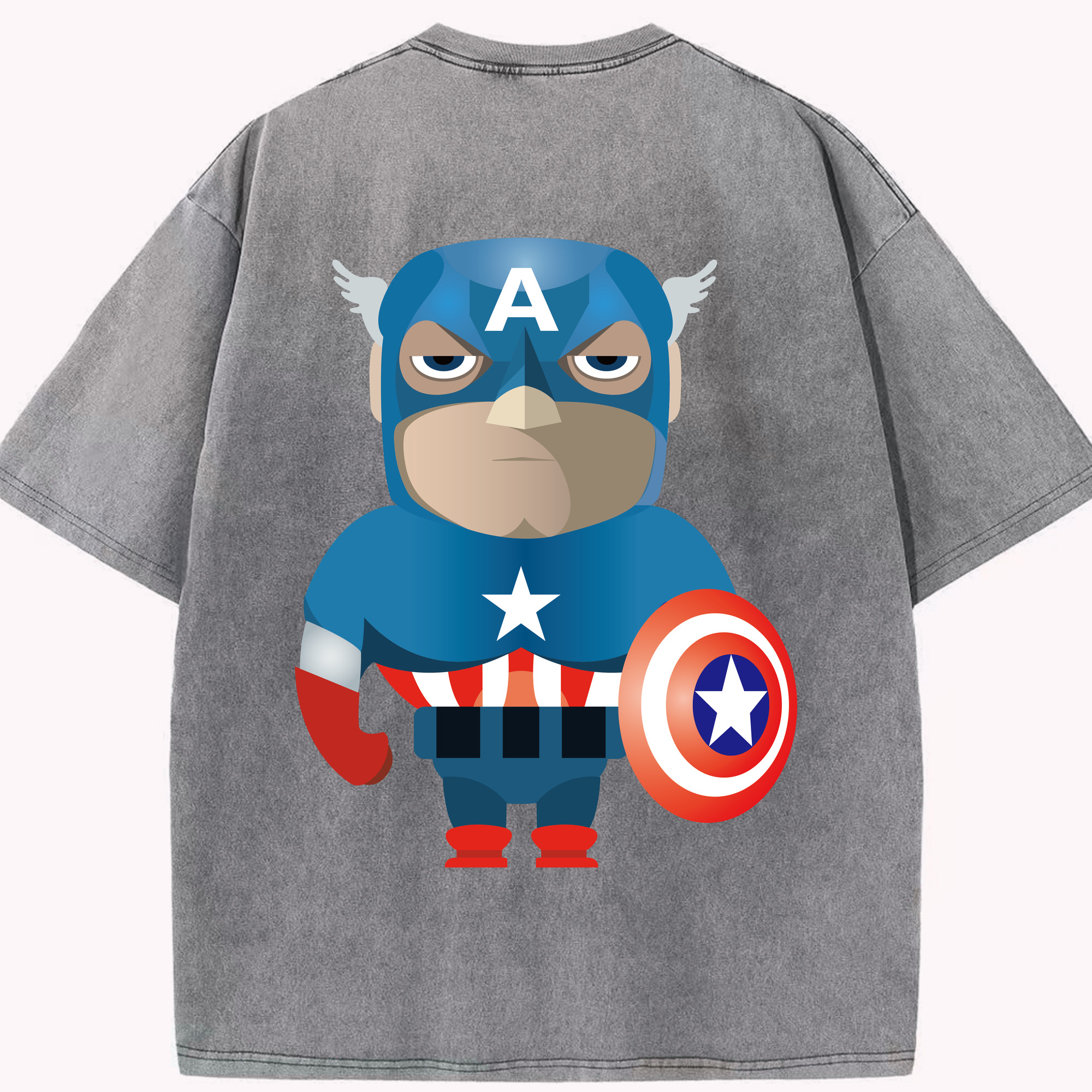 （画像用） アベンジャーズ The Avengers 綿100% ヴィンテージ風 半袖Tシャツ（背面プリント）