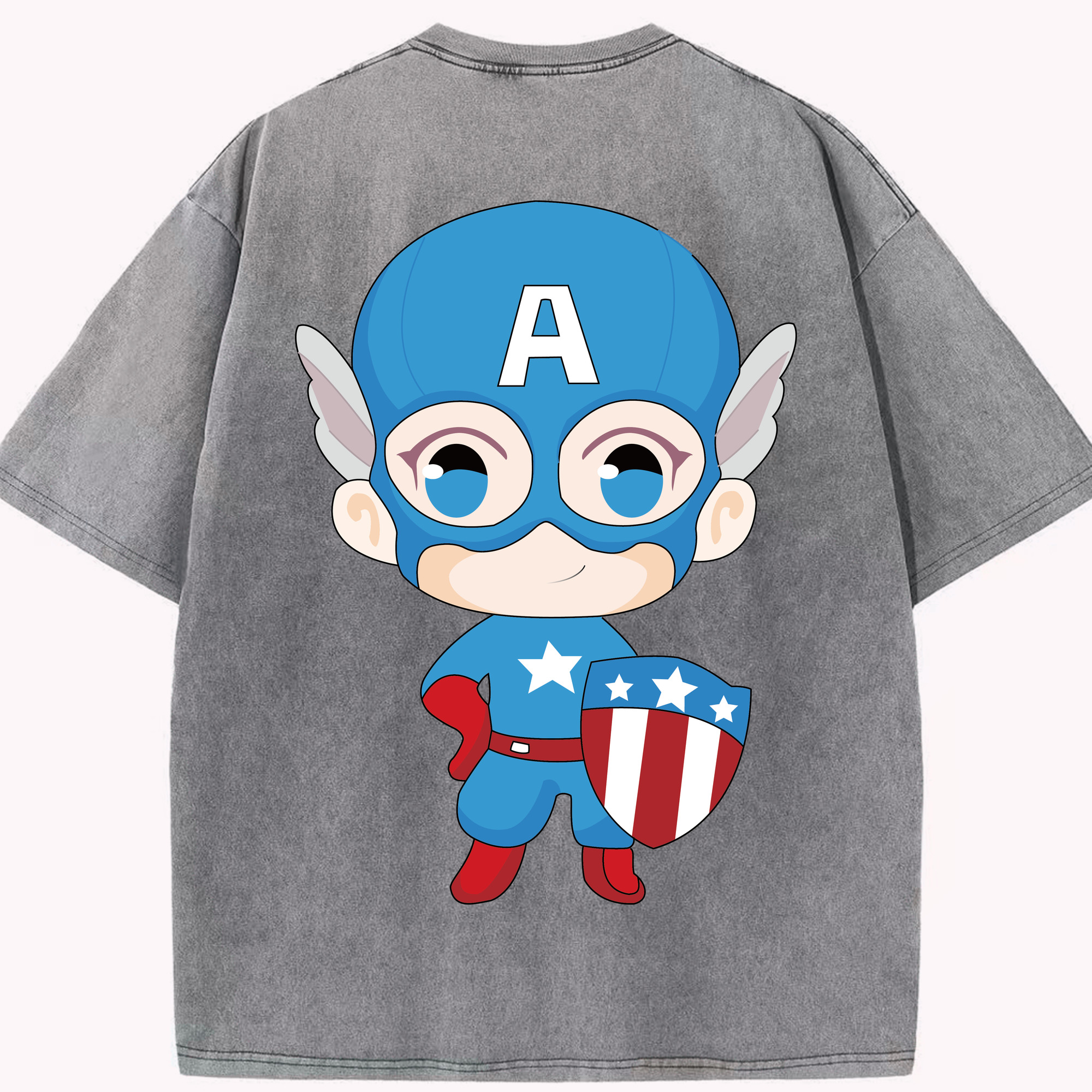 （画像用） アベンジャーズ The Avengers 綿100% ヴィンテージ風 半袖Tシャツ（背面プリント）