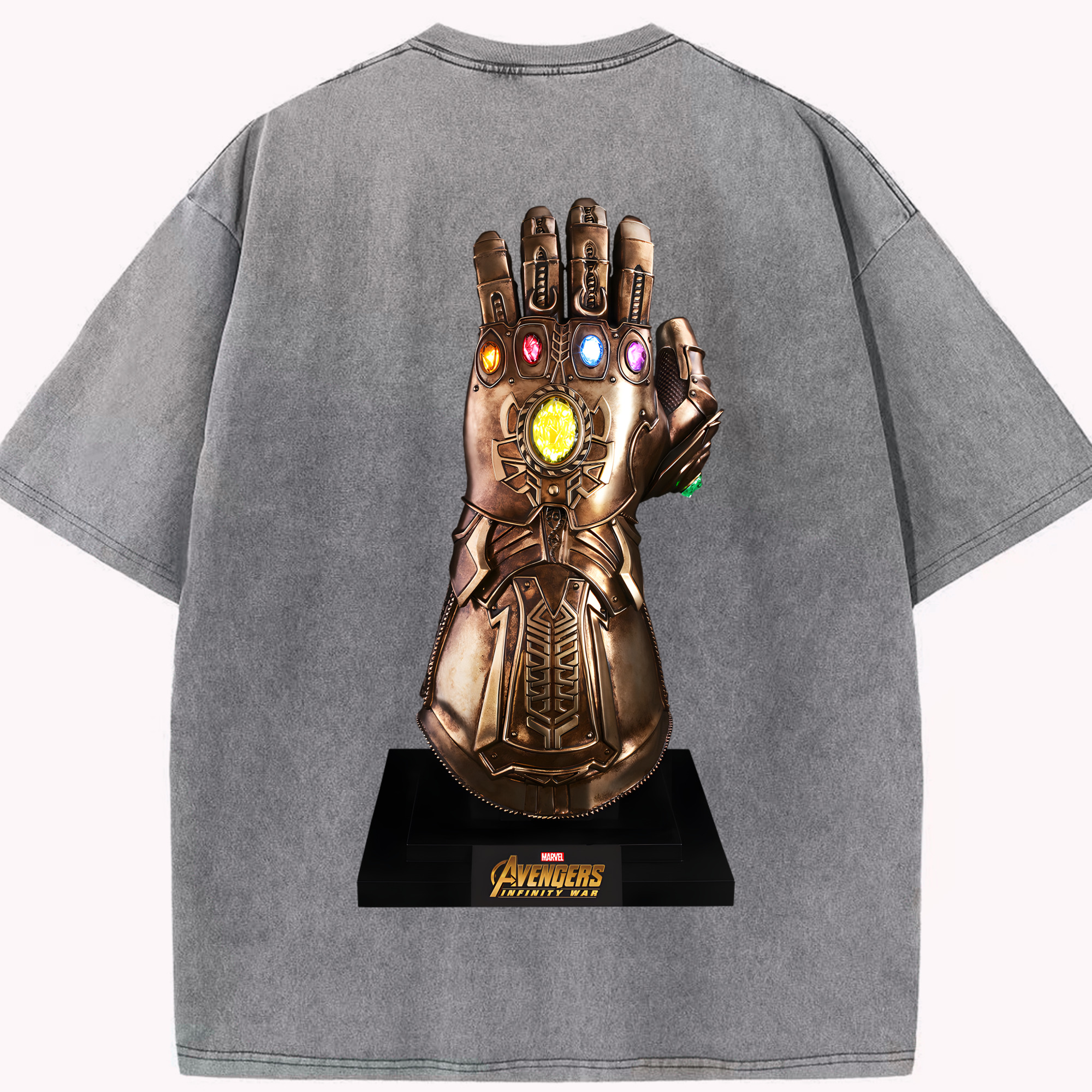 （画像用） アベンジャーズ The Avengers 綿100% ヴィンテージ風 半袖Tシャツ（背面プリント）