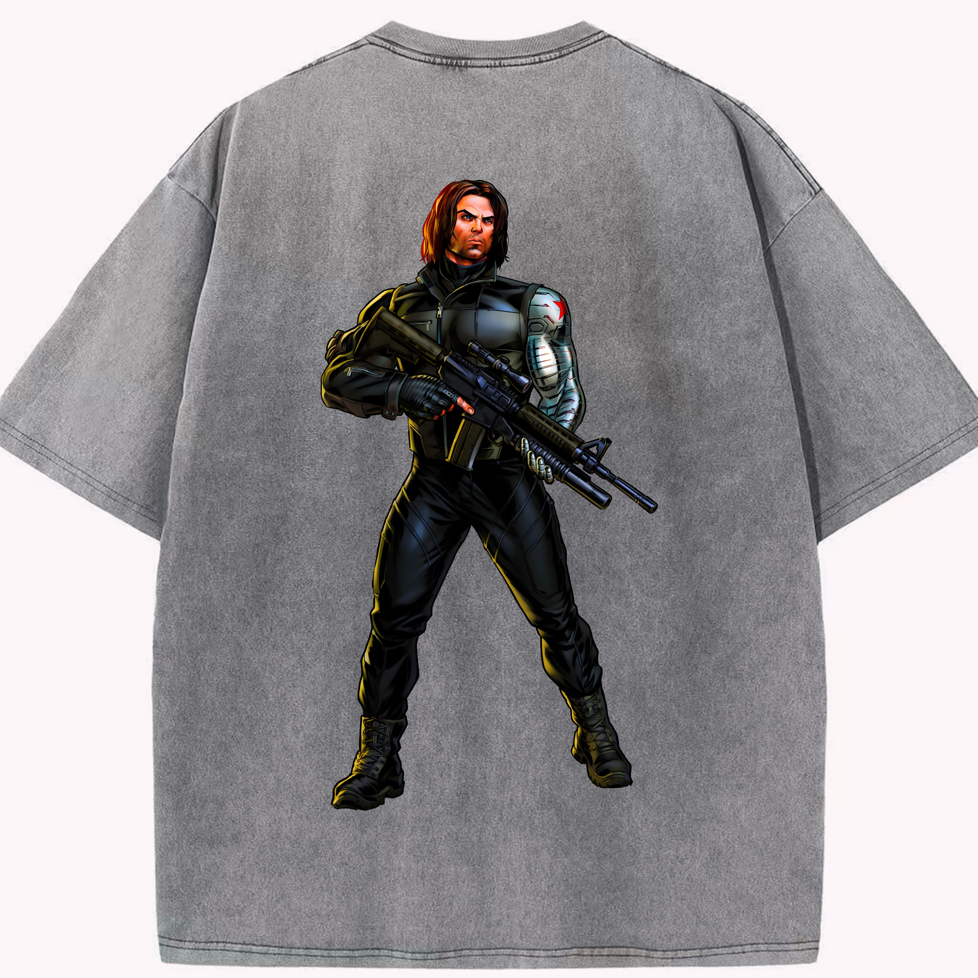 （画像用） アベンジャーズ The Avengers 綿100% ヴィンテージ風 半袖Tシャツ（背面プリント）