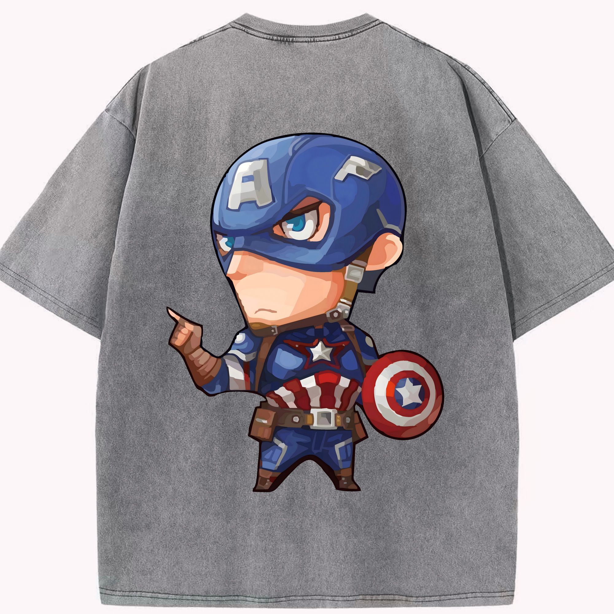 （画像用） アベンジャーズ The Avengers 綿100% ヴィンテージ風 半袖Tシャツ（背面プリント）