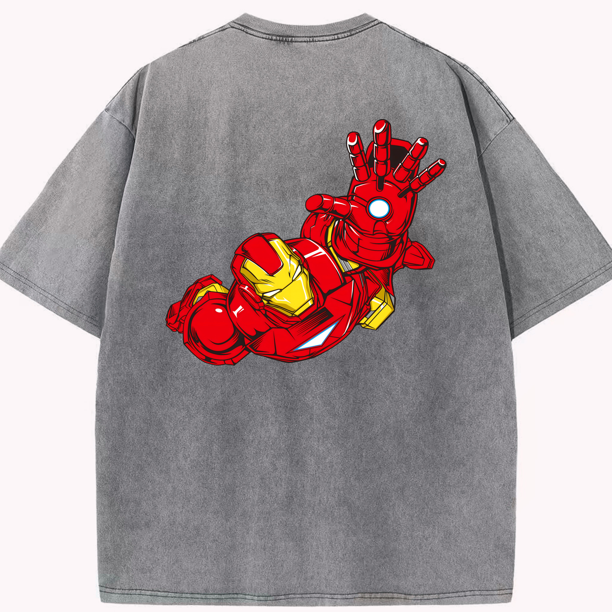（画像用） アベンジャーズ The Avengers 綿100% ヴィンテージ風 半袖Tシャツ（背面プリント）