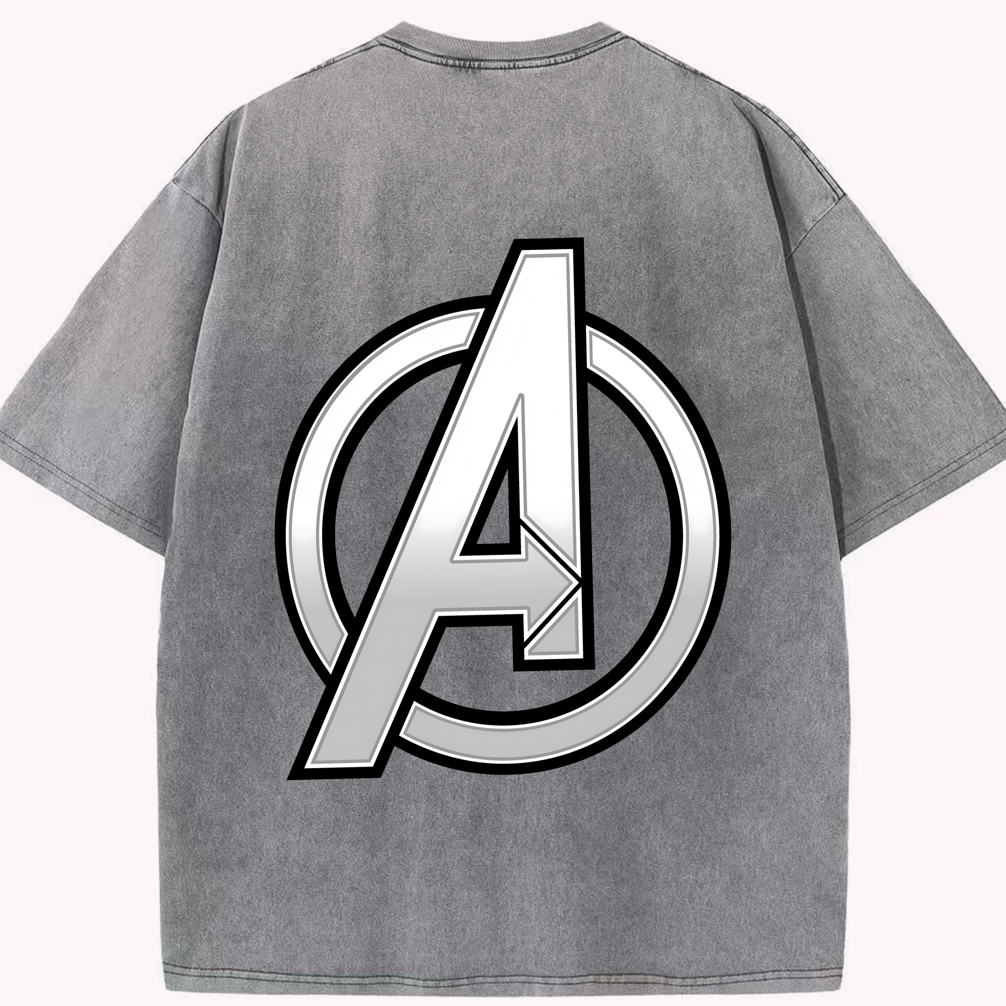 （画像用） アベンジャーズ The Avengers 綿100% ヴィンテージ風 半袖Tシャツ（背面プリント）