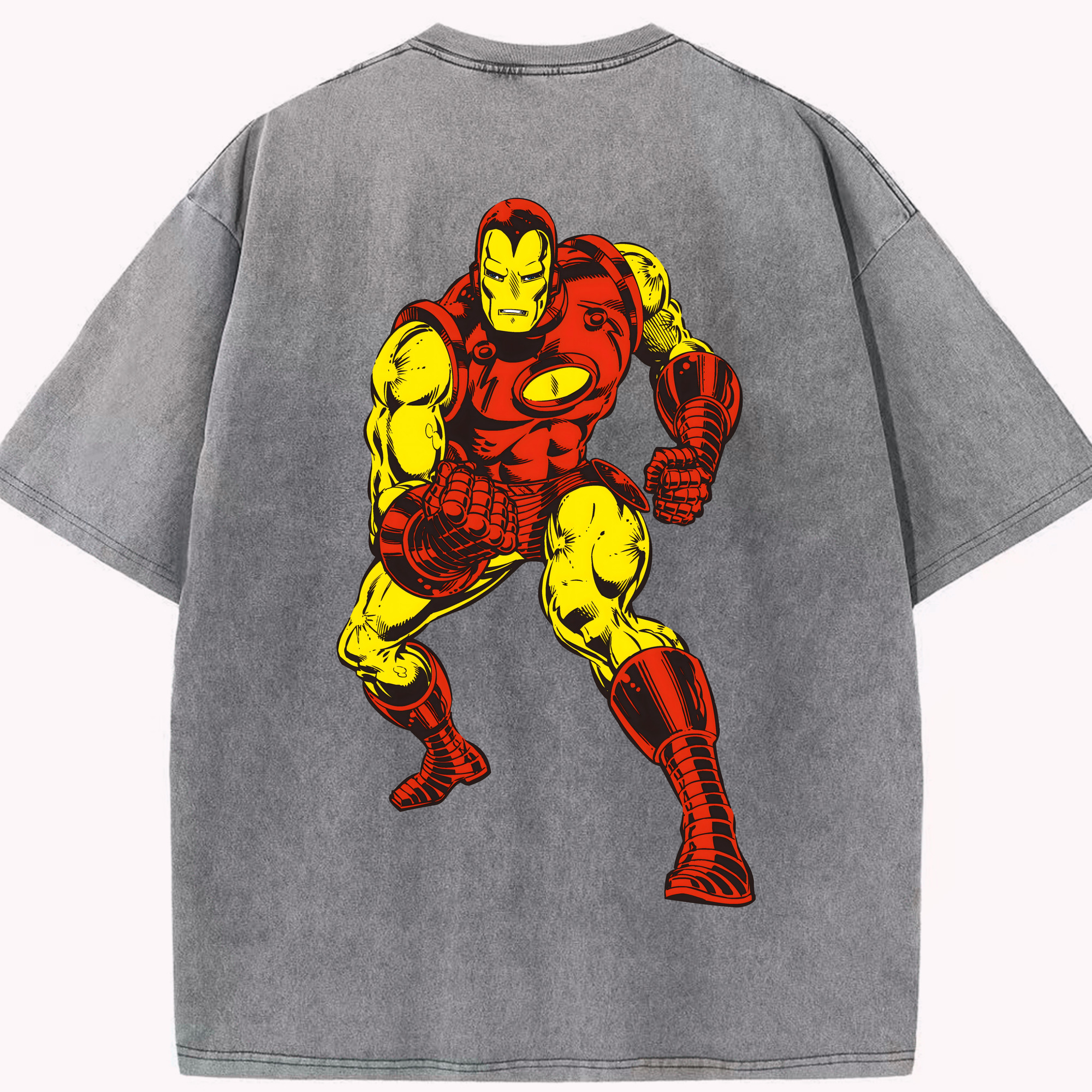 （画像用） アベンジャーズ The Avengers 綿100% ヴィンテージ風 半袖Tシャツ（背面プリント）