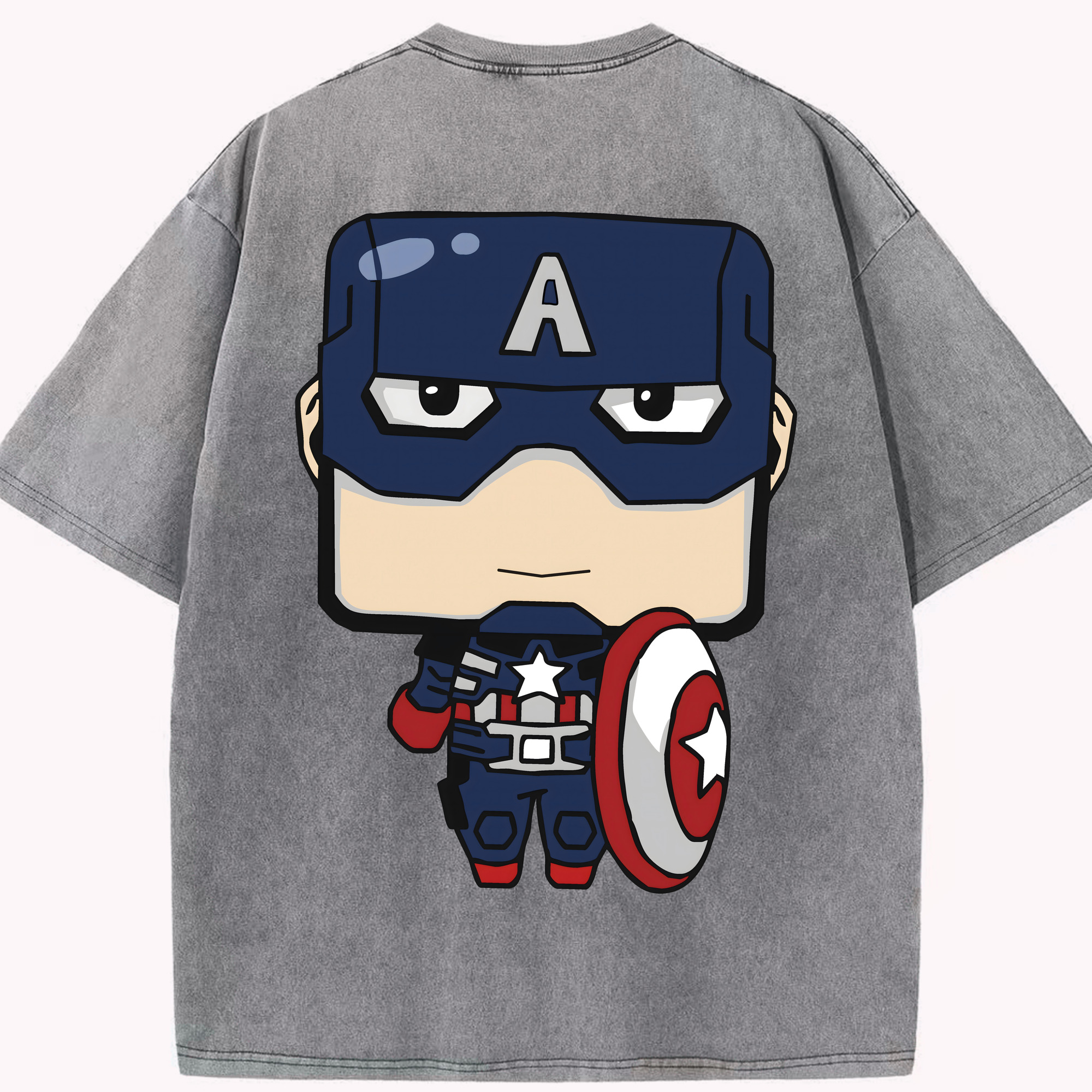 （画像用） アベンジャーズ The Avengers 綿100% ヴィンテージ風 半袖Tシャツ（背面プリント）