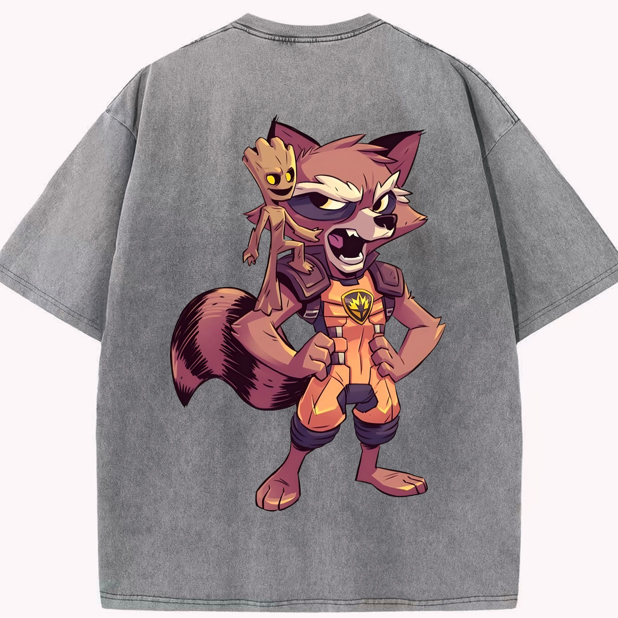 （画像用） アベンジャーズ The Avengers 綿100% ヴィンテージ風 半袖Tシャツ（背面プリント）