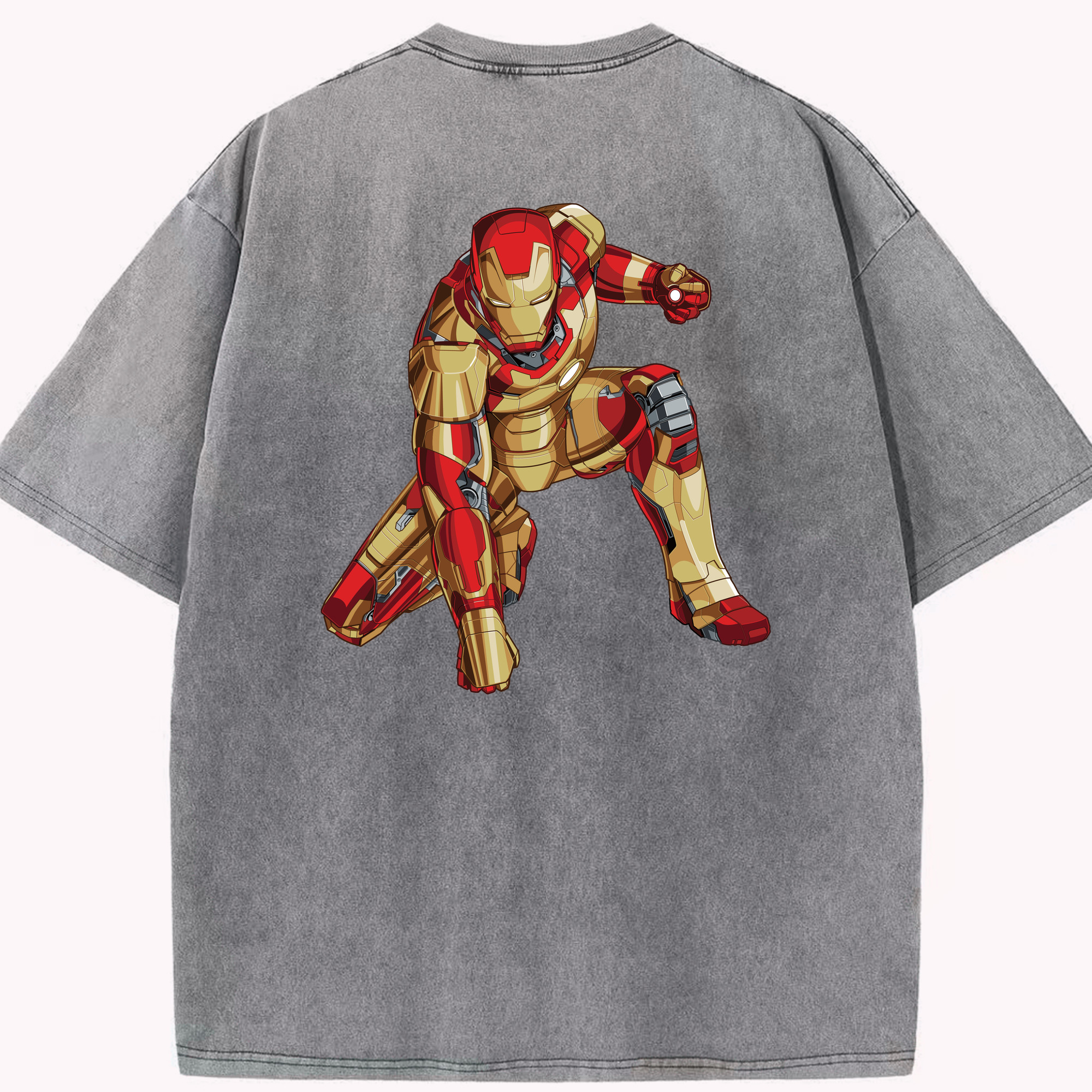 （画像用） アベンジャーズ The Avengers 綿100% ヴィンテージ風 半袖Tシャツ（背面プリント）