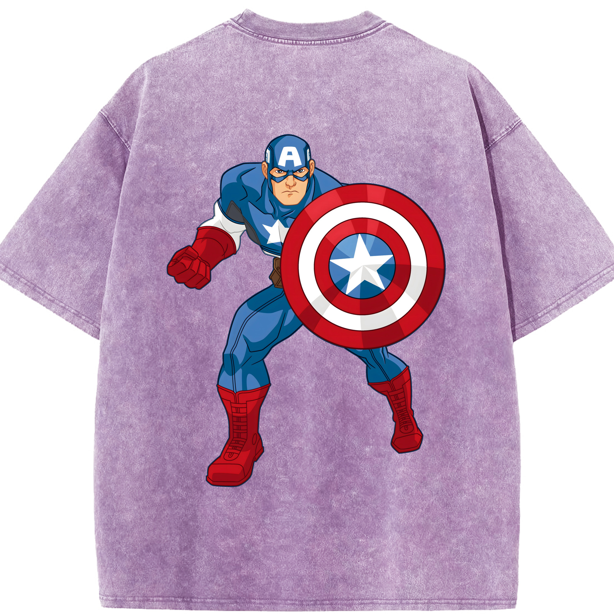 （画像用） アベンジャーズ The Avengers 綿100% ヴィンテージ風 半袖Tシャツ（背面プリント）