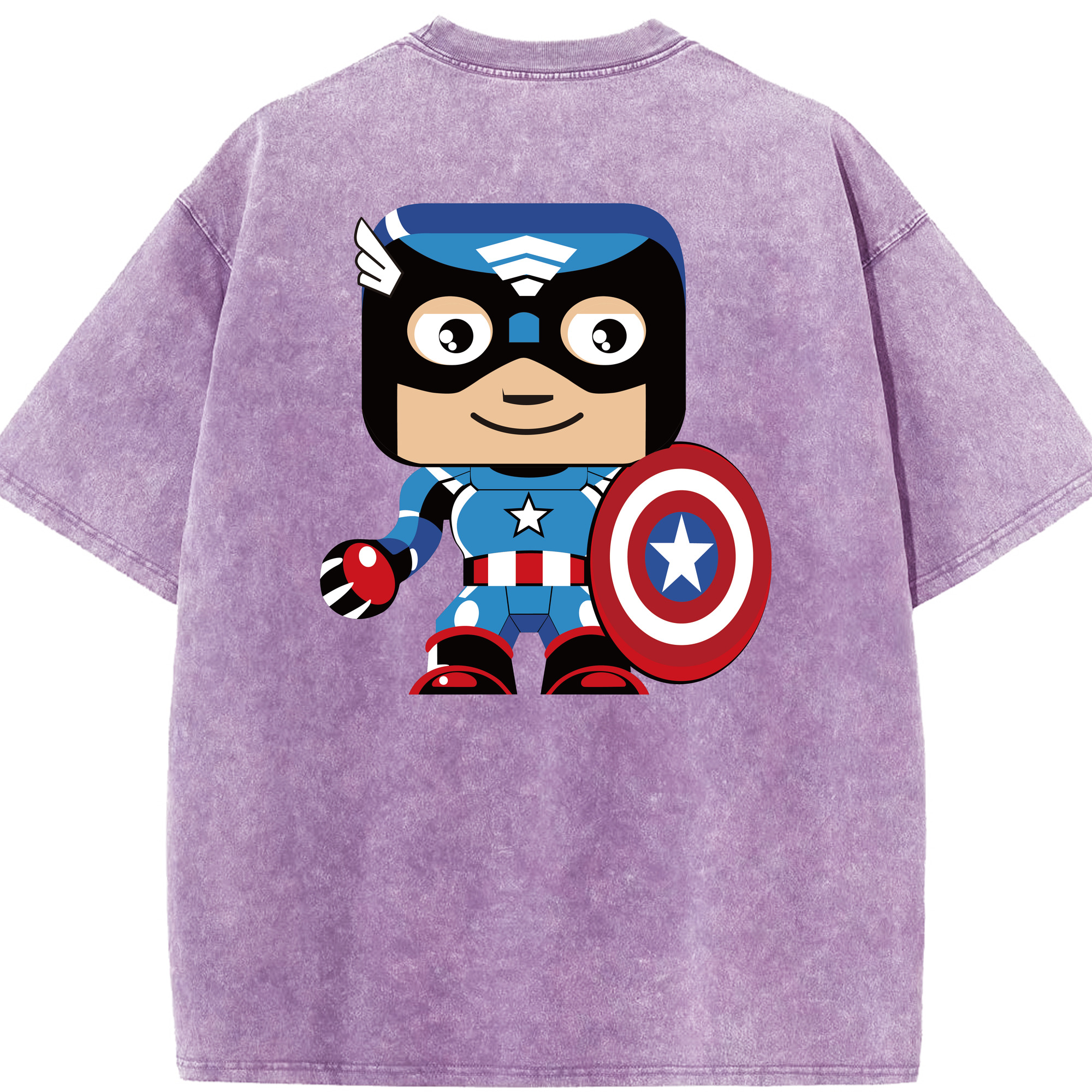 （画像用） アベンジャーズ The Avengers 綿100% ヴィンテージ風 半袖Tシャツ（背面プリント）