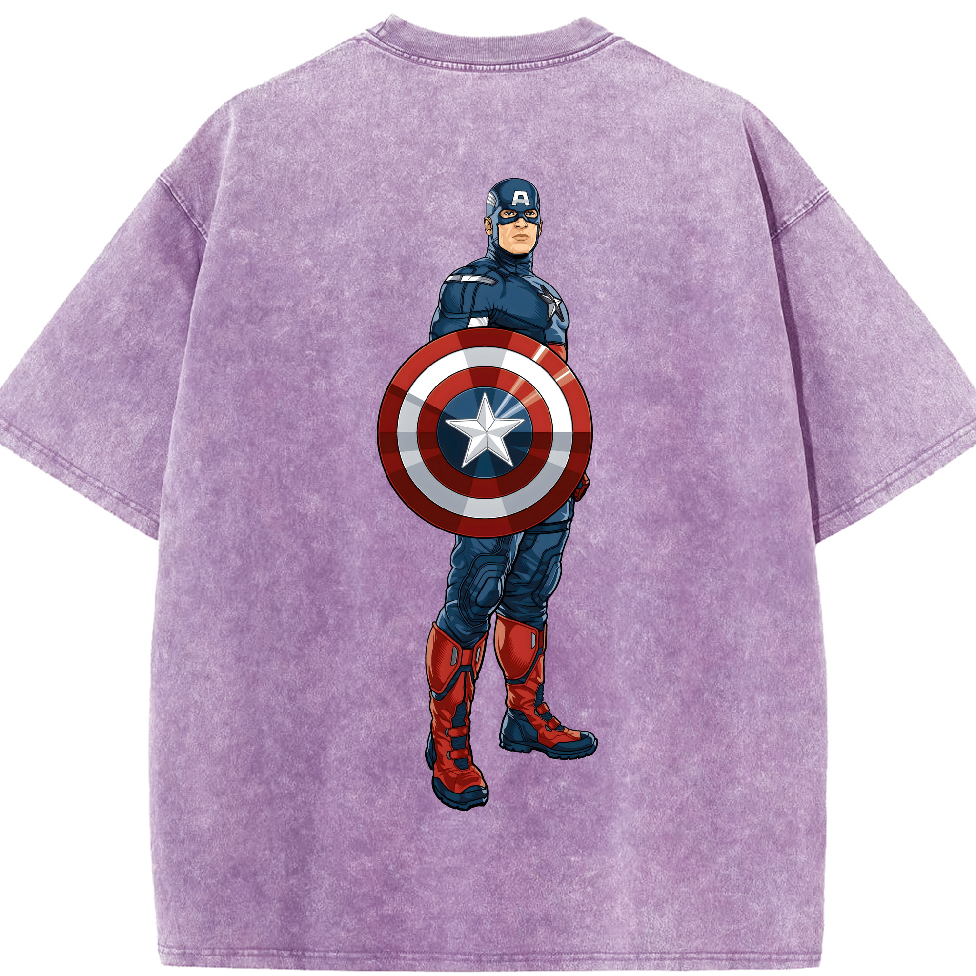（画像用） アベンジャーズ The Avengers 綿100% ヴィンテージ風 半袖Tシャツ（背面プリント）